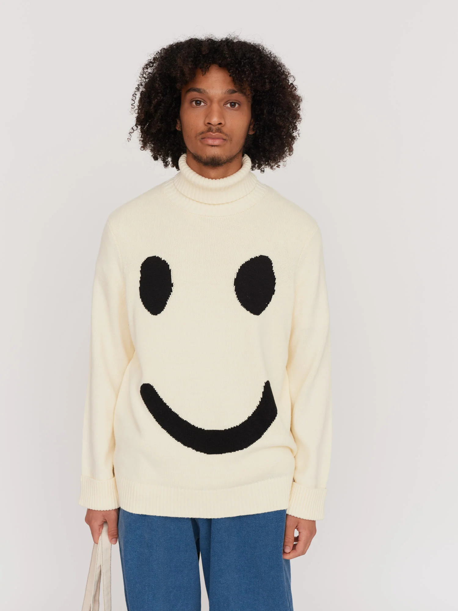 Happy Sad Roll Neck Knitted Jumper - Image 5