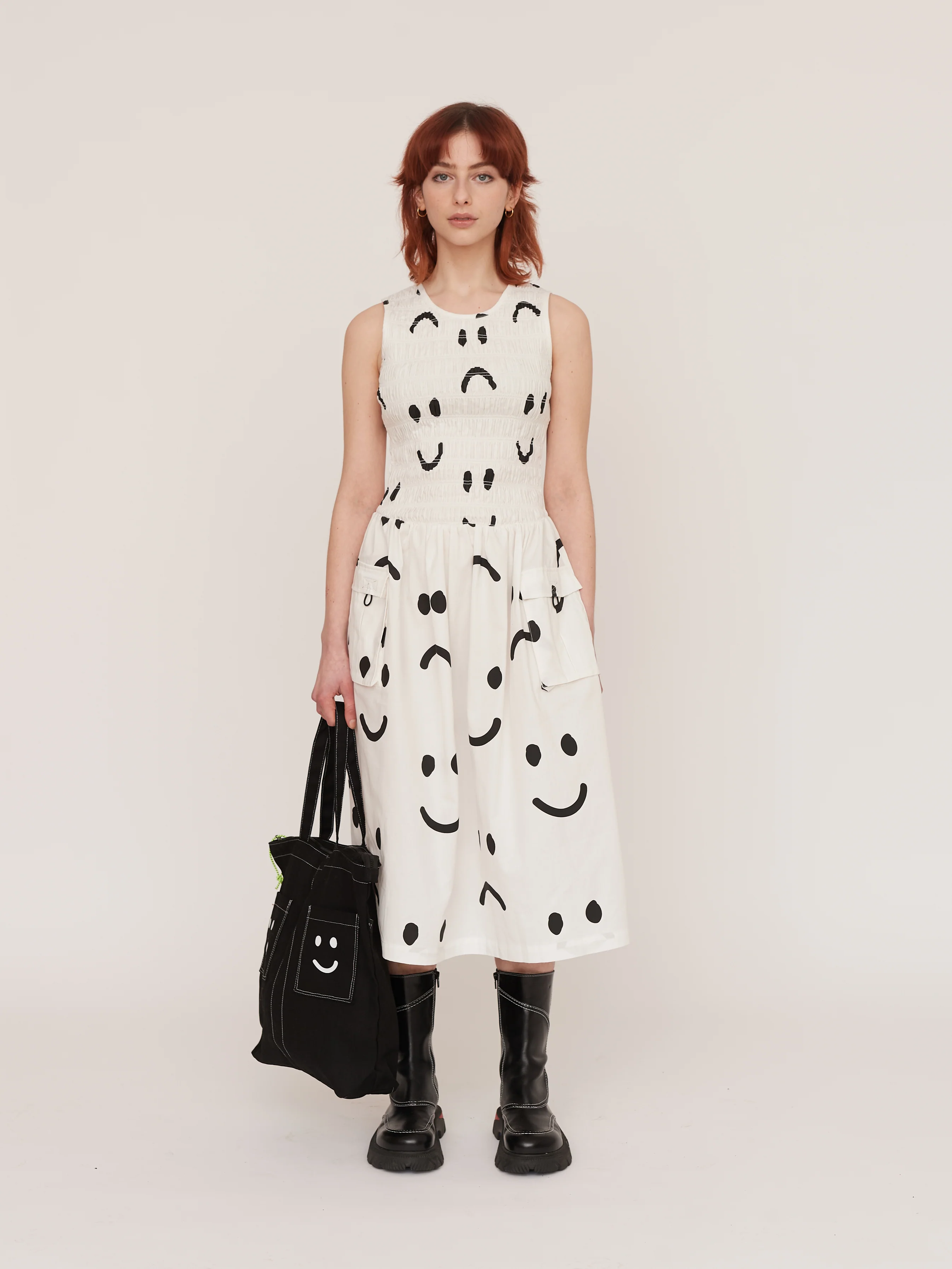 Happy Sad Shirred Dress - Image 2