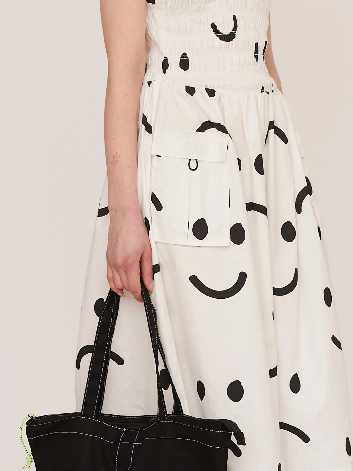 Happy Sad Shirred Dress - Image 3