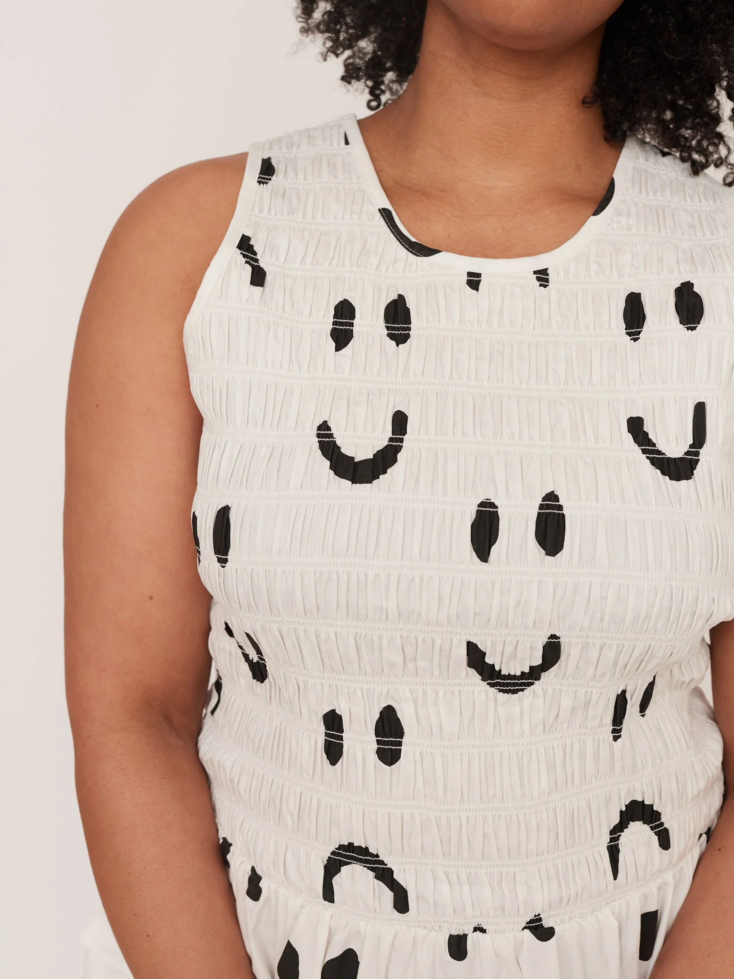 Happy Sad Shirred Dress - Image 4
