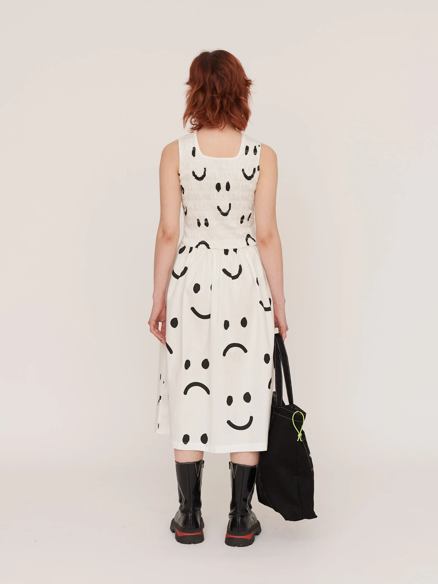 Happy Sad Shirred Dress - Image 5