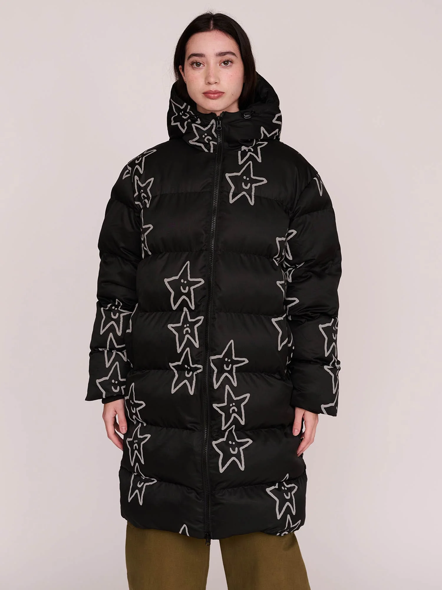 Happy Sad Star Longline Puffer - Image 4