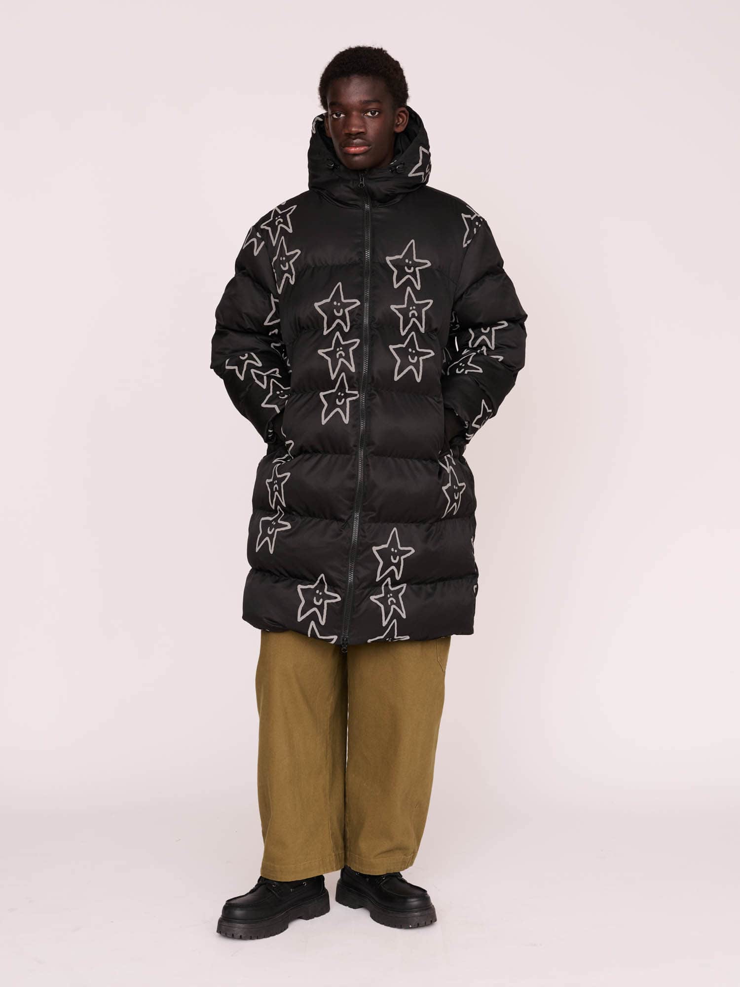 Happy Sad Star Longline Puffer - Image 5
