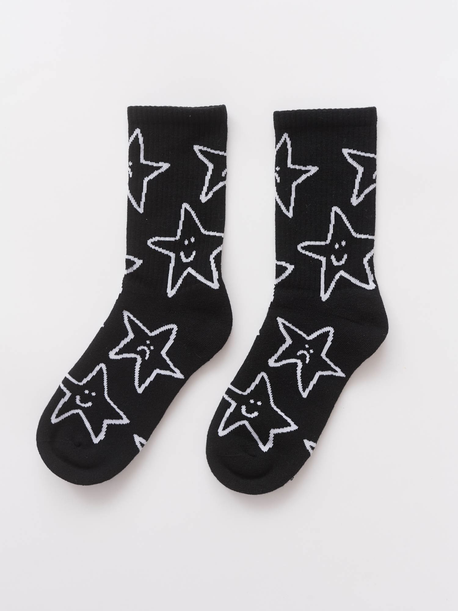 Happy Sad Star Socks