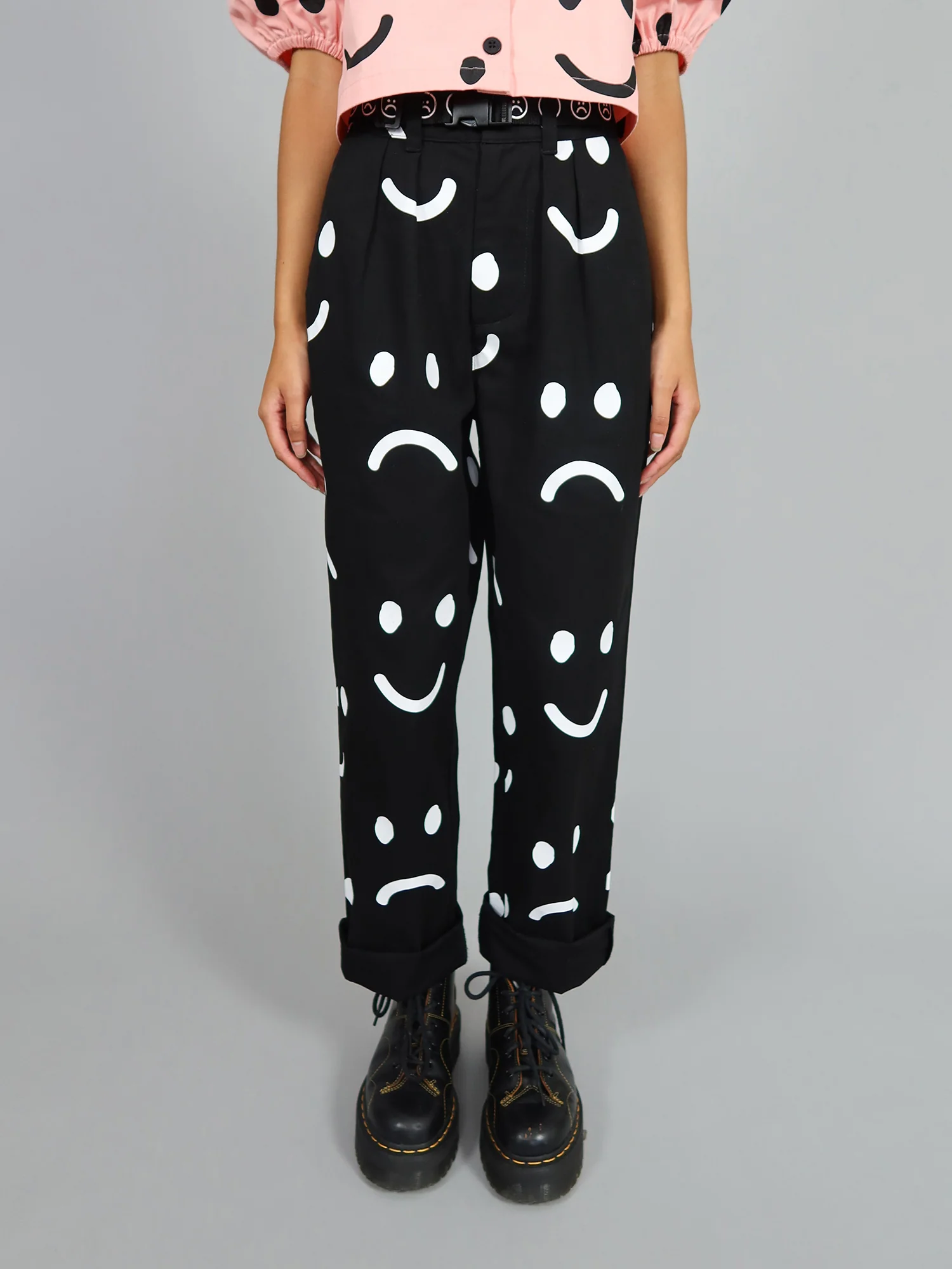 Lazy Oaf Happy Sad Unisex Pants - Image 2
