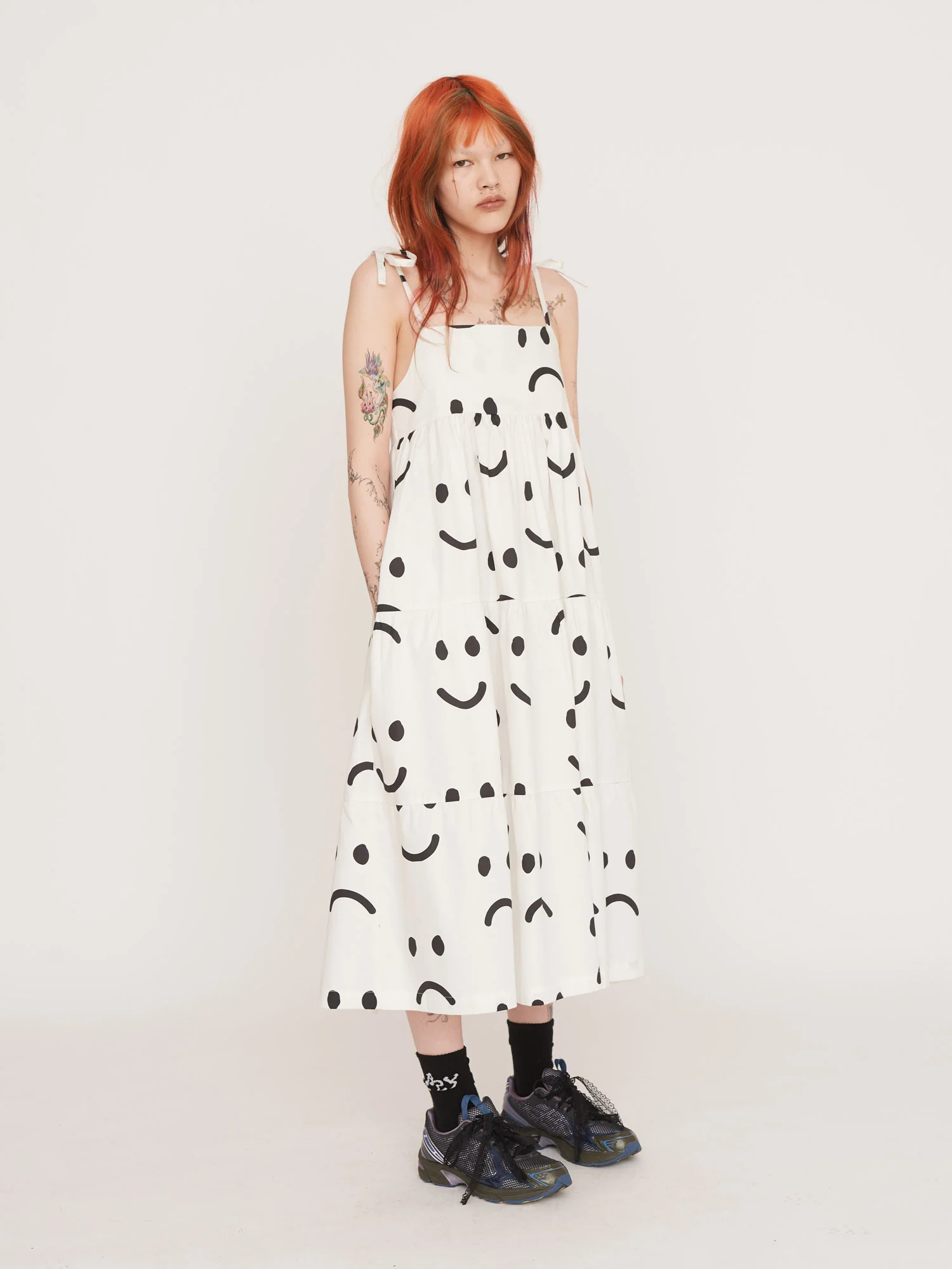 Happy Sad White Smock Dress - Image 2