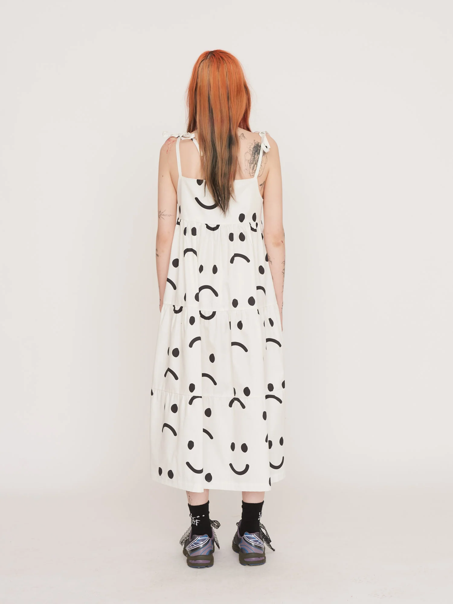 Happy Sad White Smock Dress - Image 3