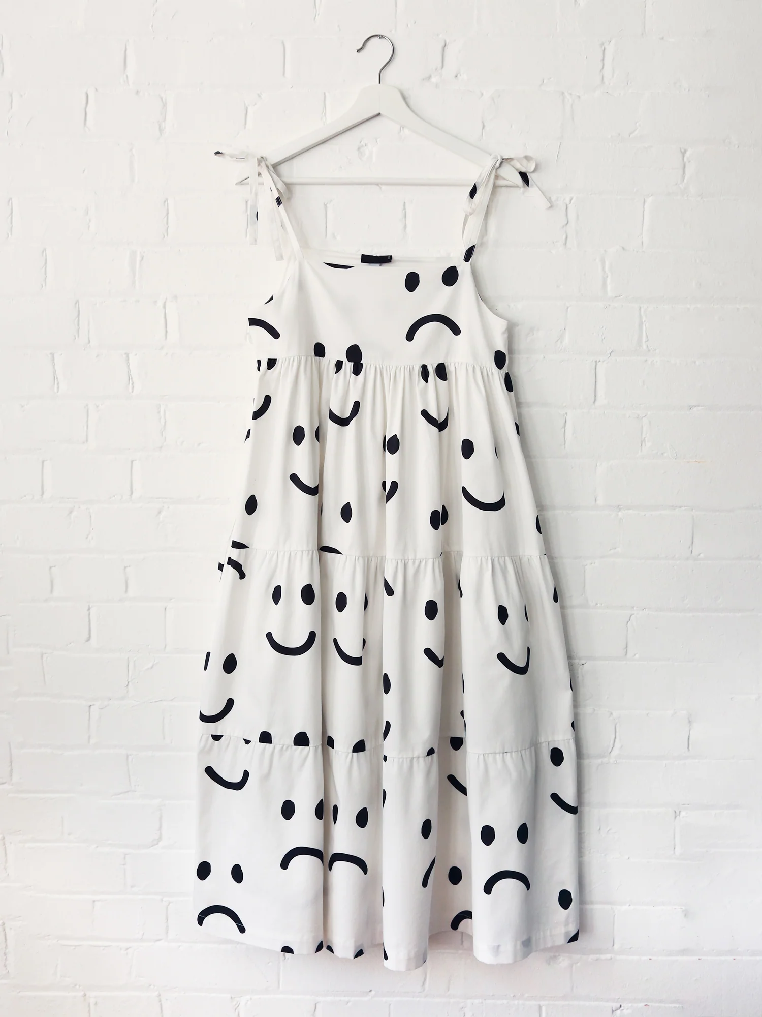 Happy Sad White Smock Dress - Image 4