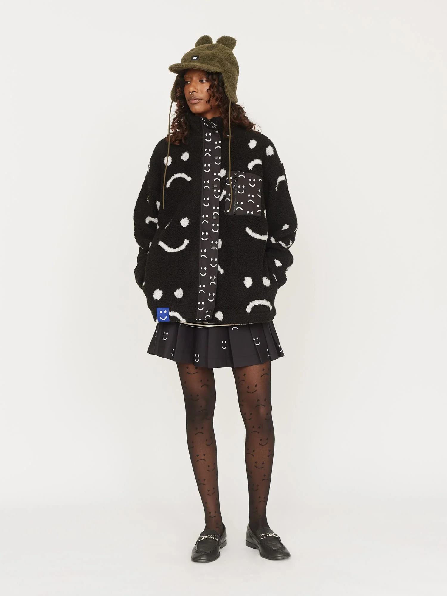 Happy Sad Zip Through Fleece - Image 2