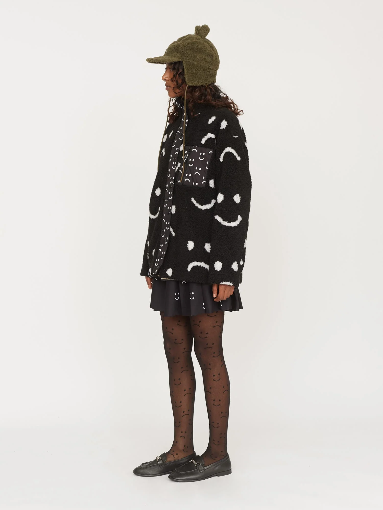 Happy Sad Zip Through Fleece - Image 4