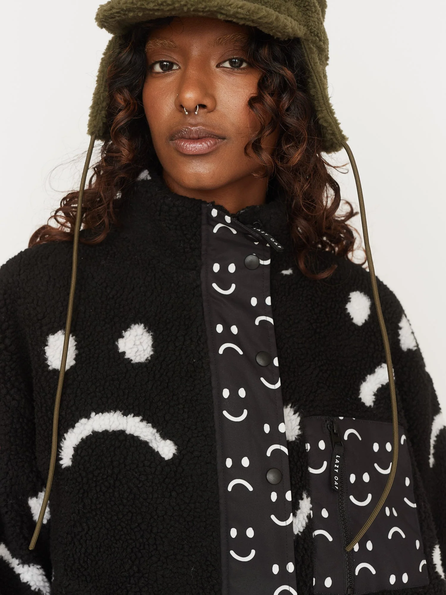 Happy Sad Zip Through Fleece - Image 6