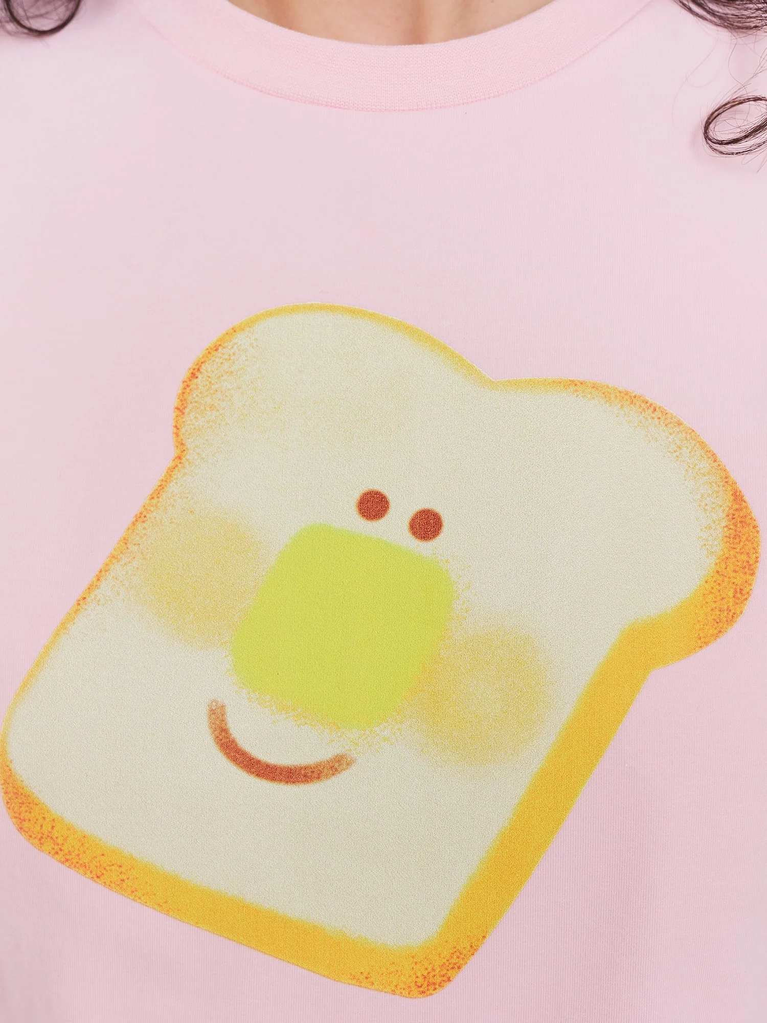 Happy Toast Guy Fitted Tee - Image 5