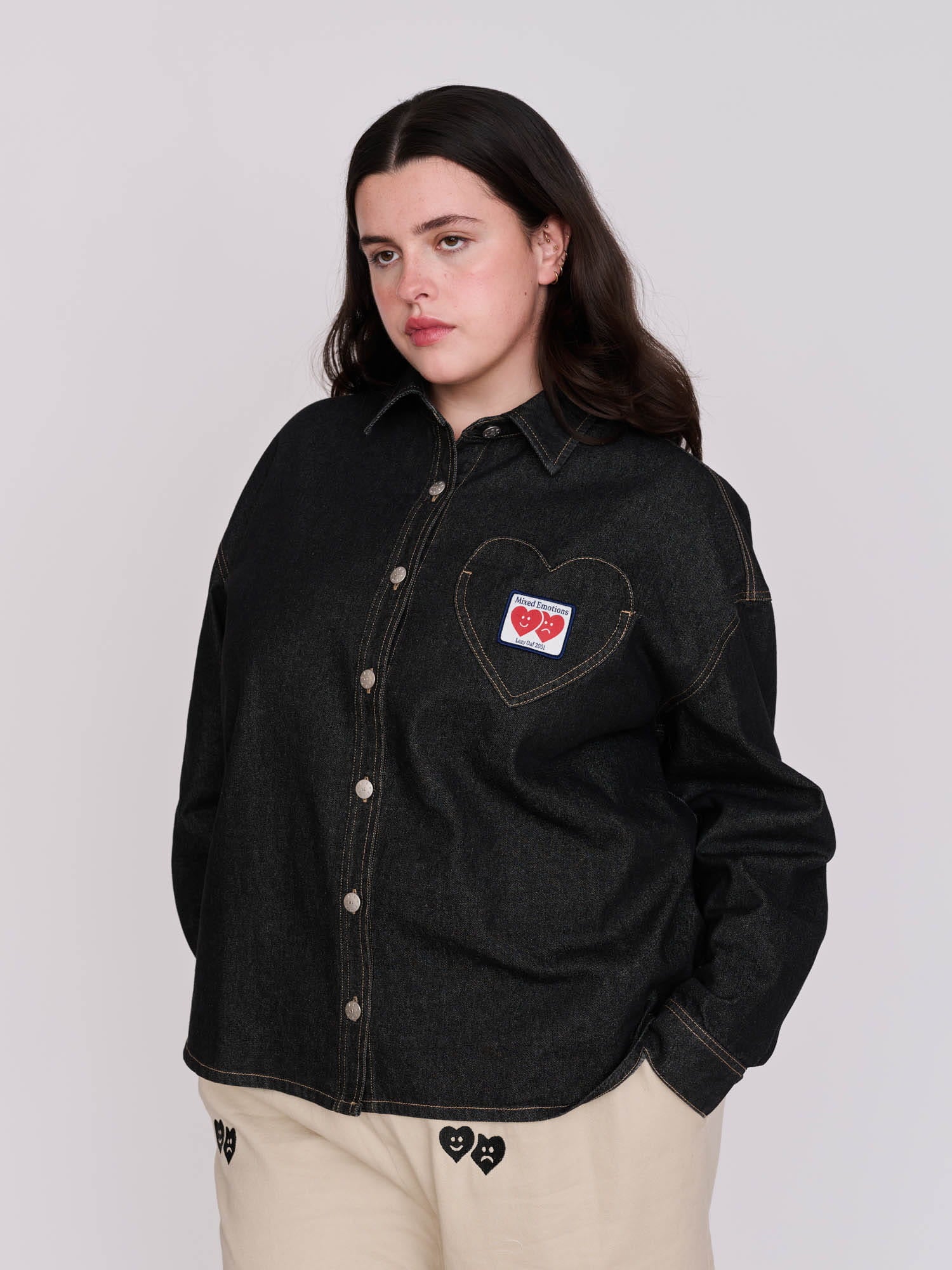 Heart Pocket Denim Shirt - Image 3