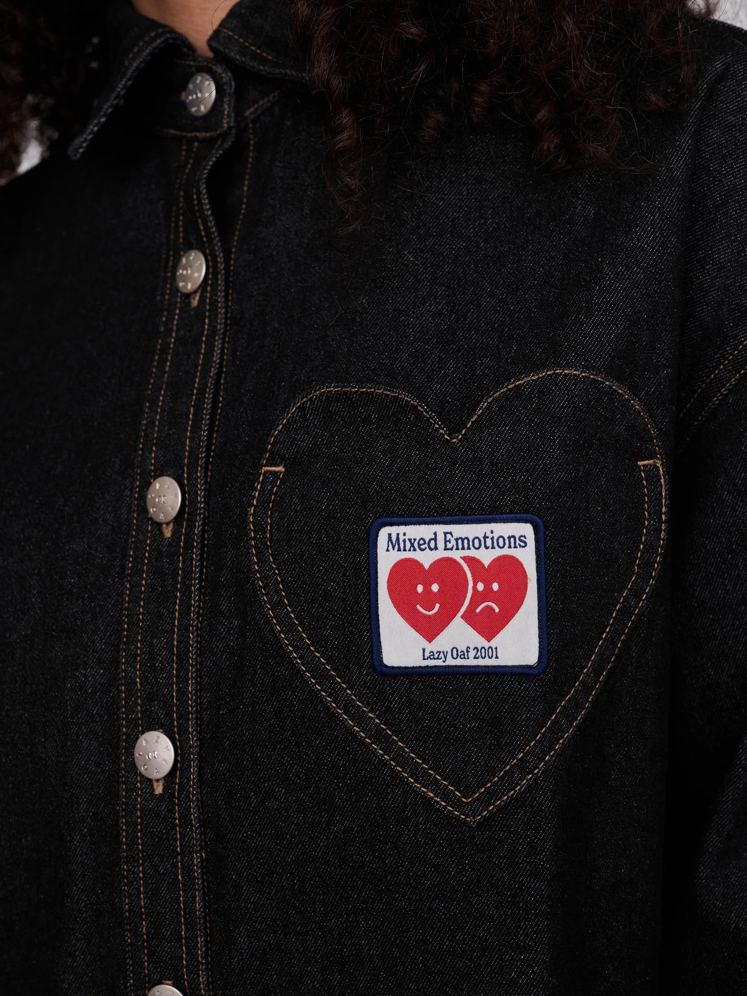 Heart Pocket Denim Shirt - Image 6