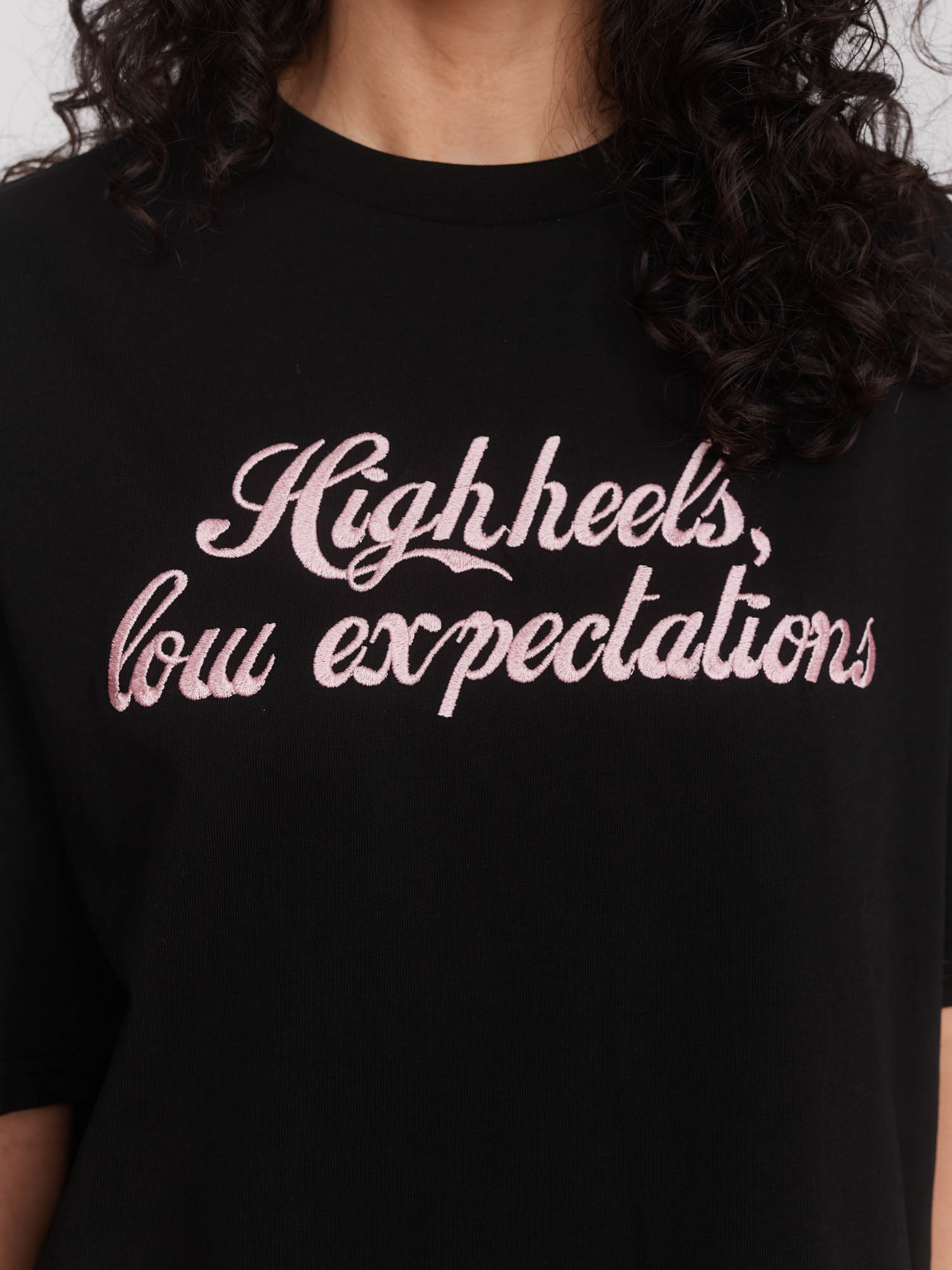 High Heels Low Expectations T-Shirt - Image 4