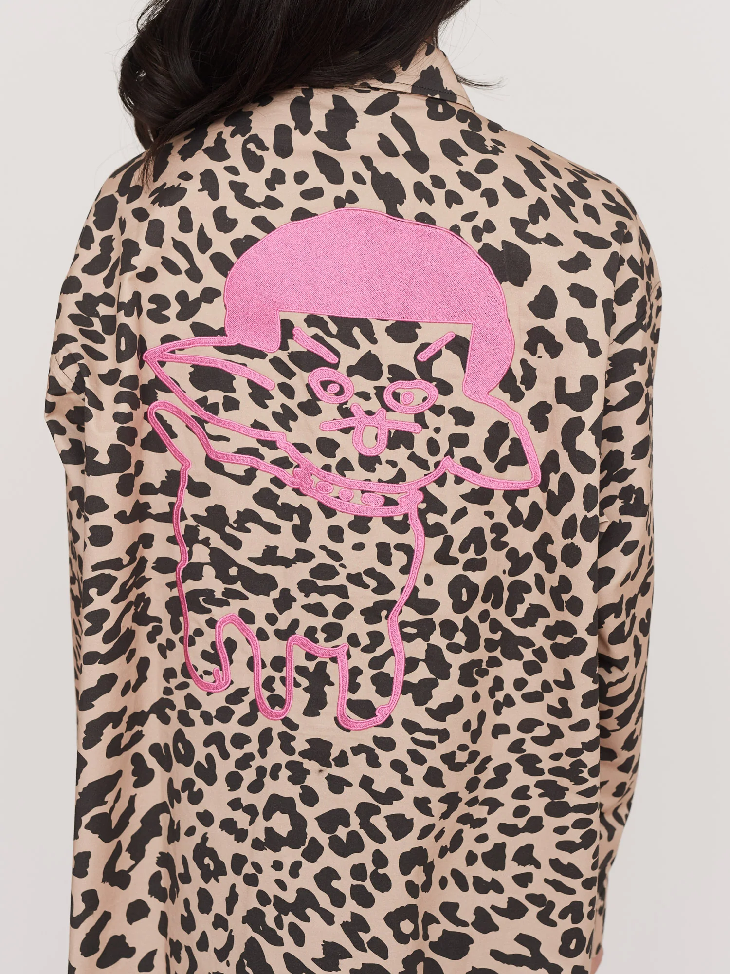 Lazy Leopard Shirt Dress - Image 3