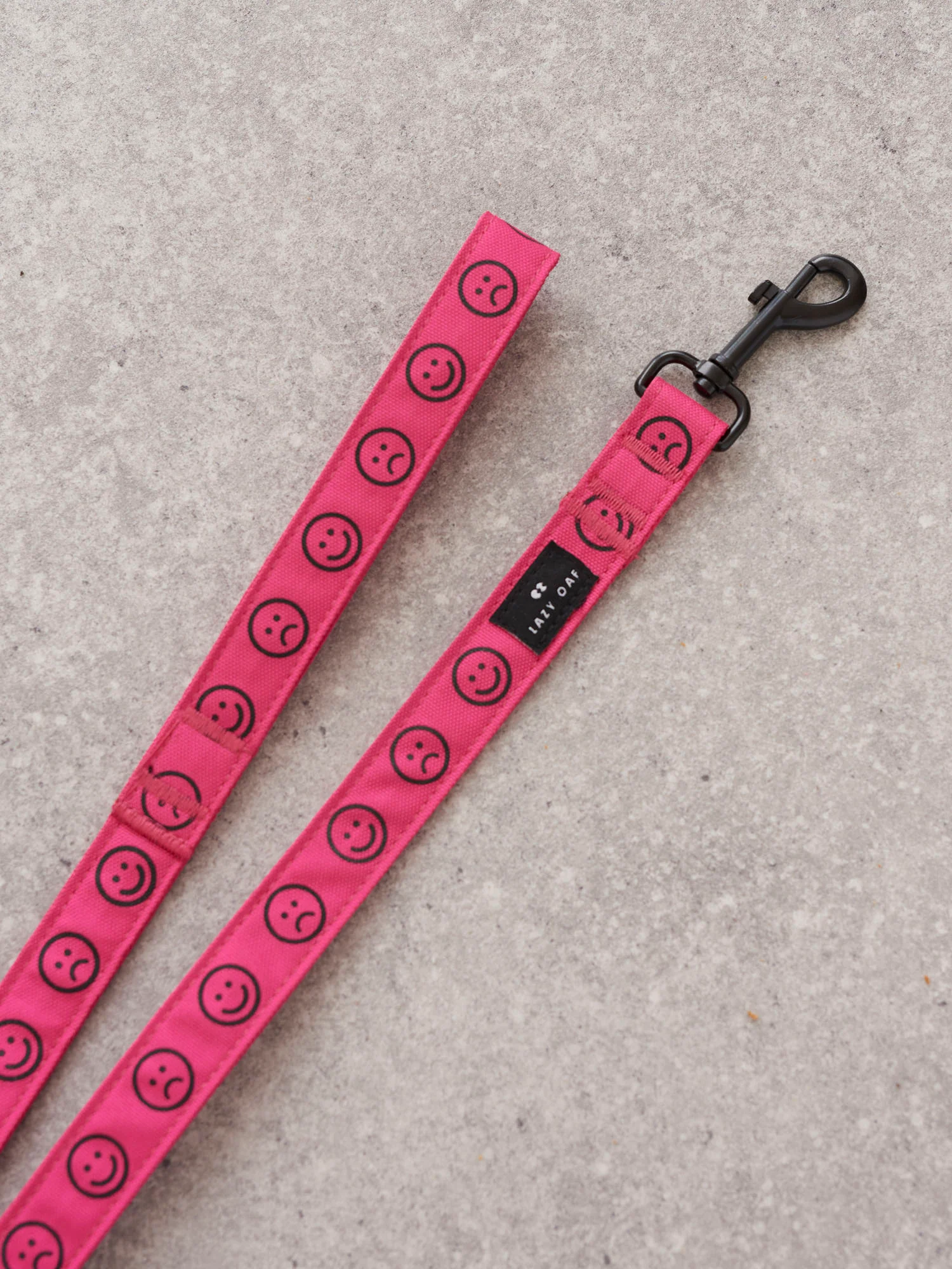 Lazy Oaf Happy Sad Pink Dog Lead