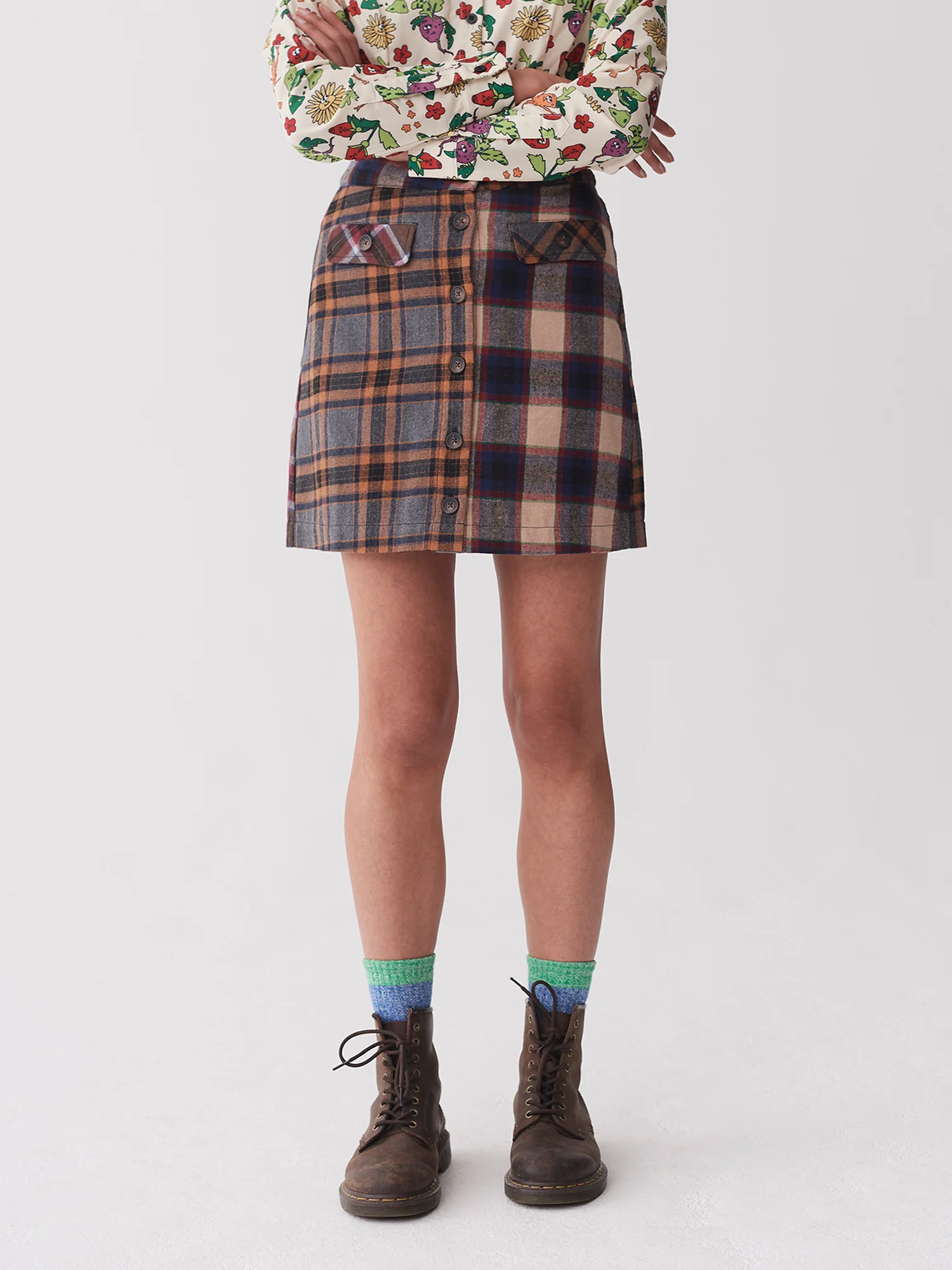 Lazy Oaf Button Up Mini Skirt - Image 3