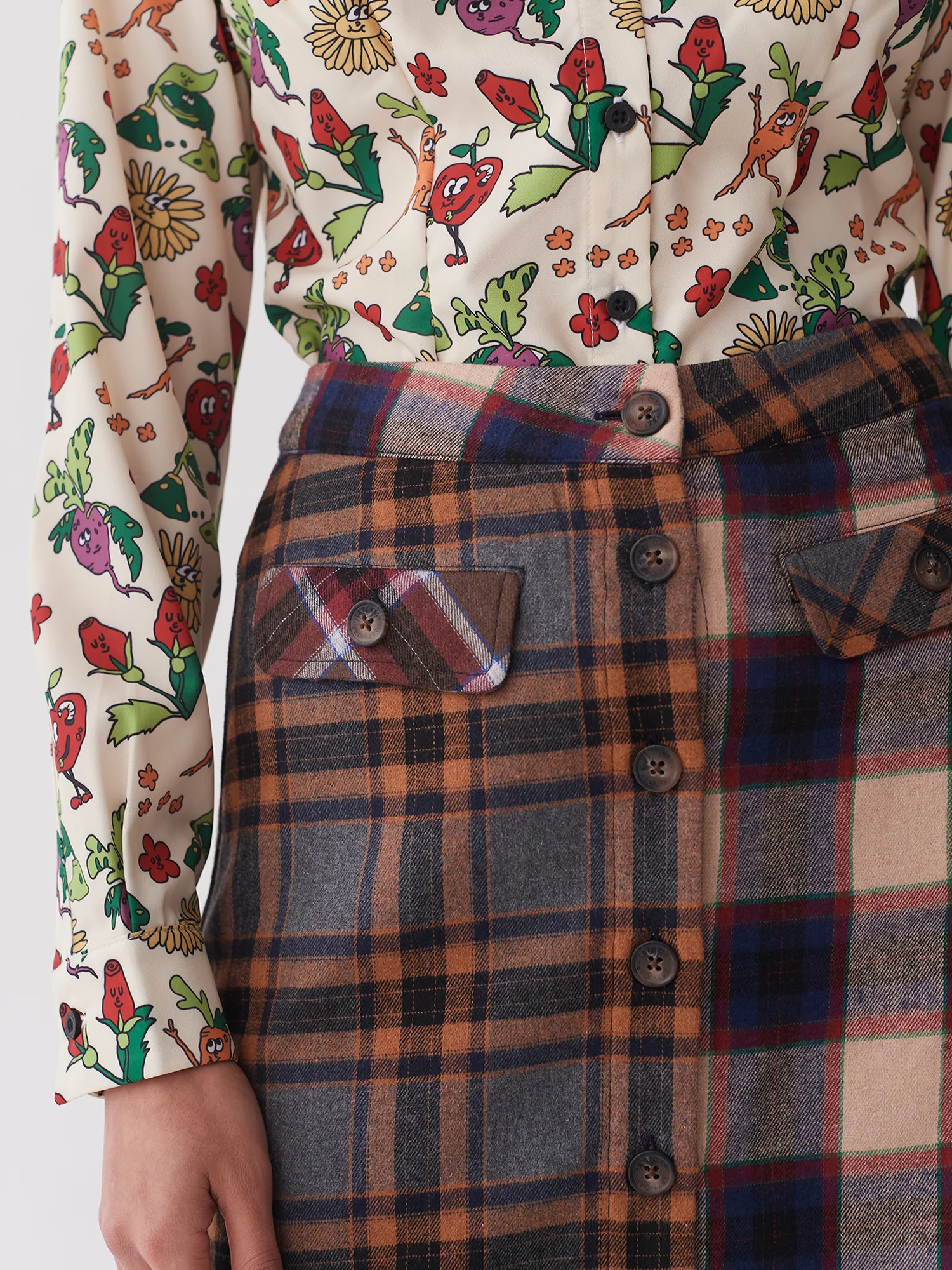 Lazy Oaf Button Up Mini Skirt - Image 4