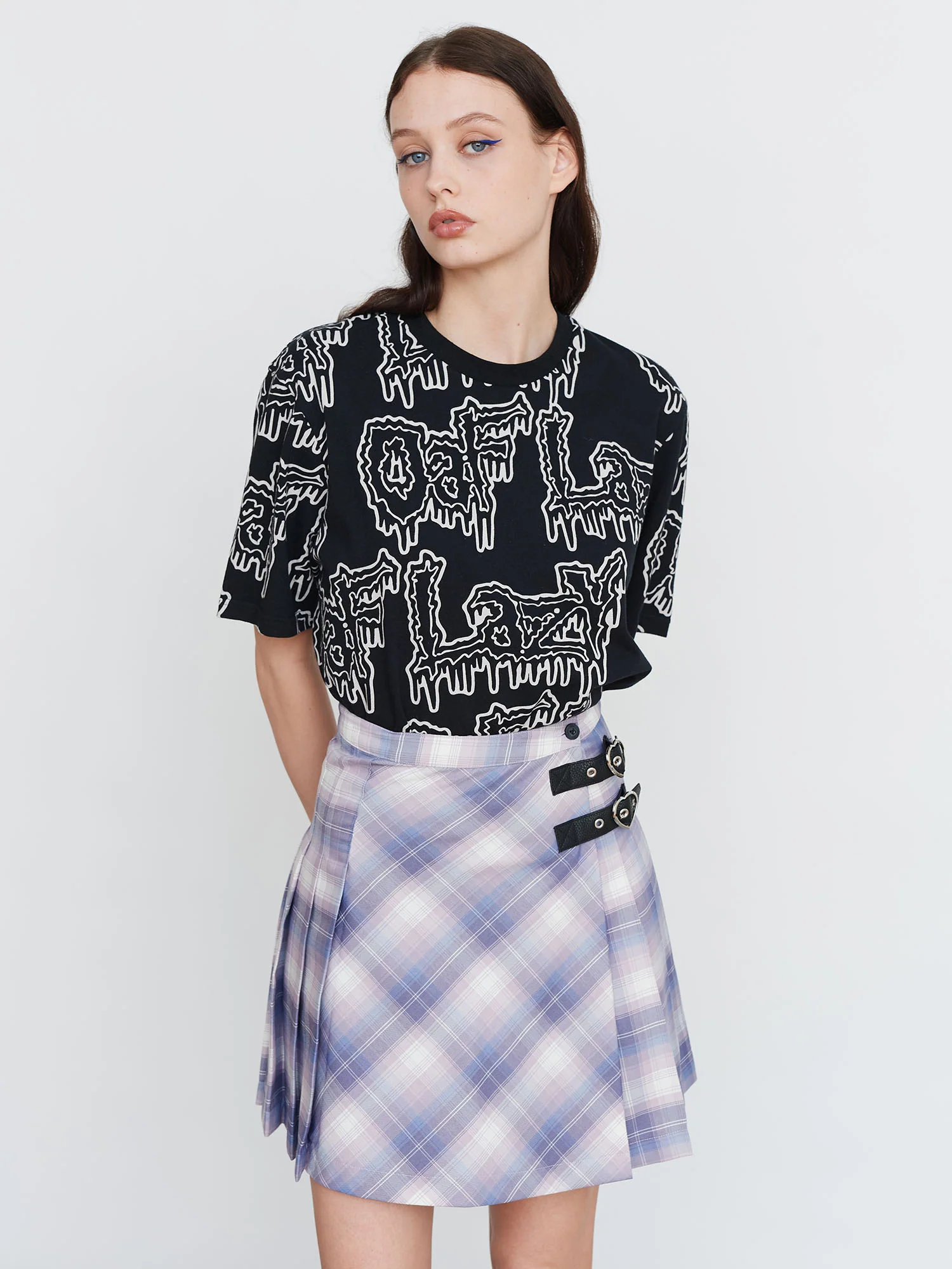Lazy Oaf Violet Dreams Kilt Skirt - Image 2