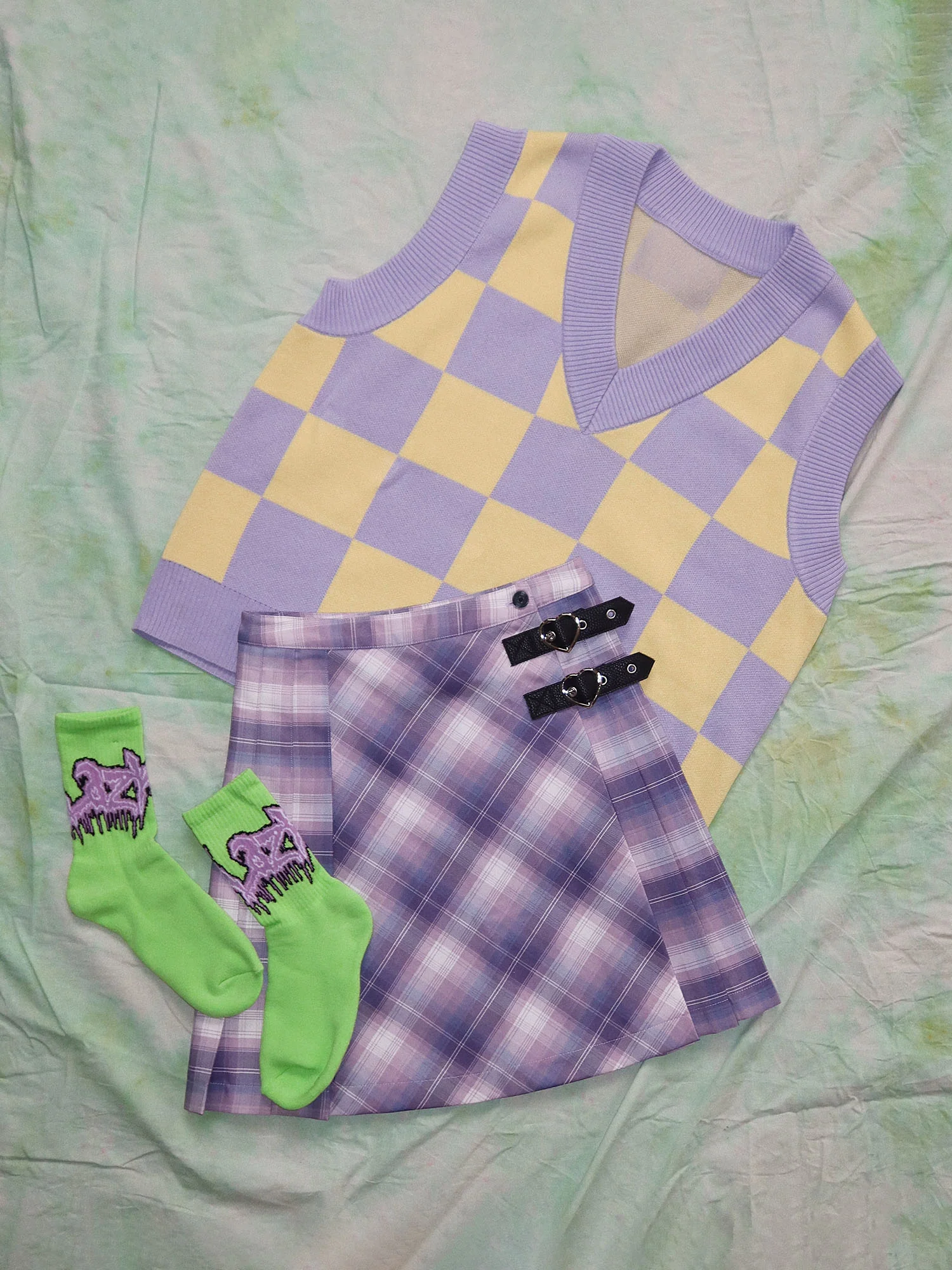 Lazy Oaf Violet Dreams Kilt Skirt - Image 4