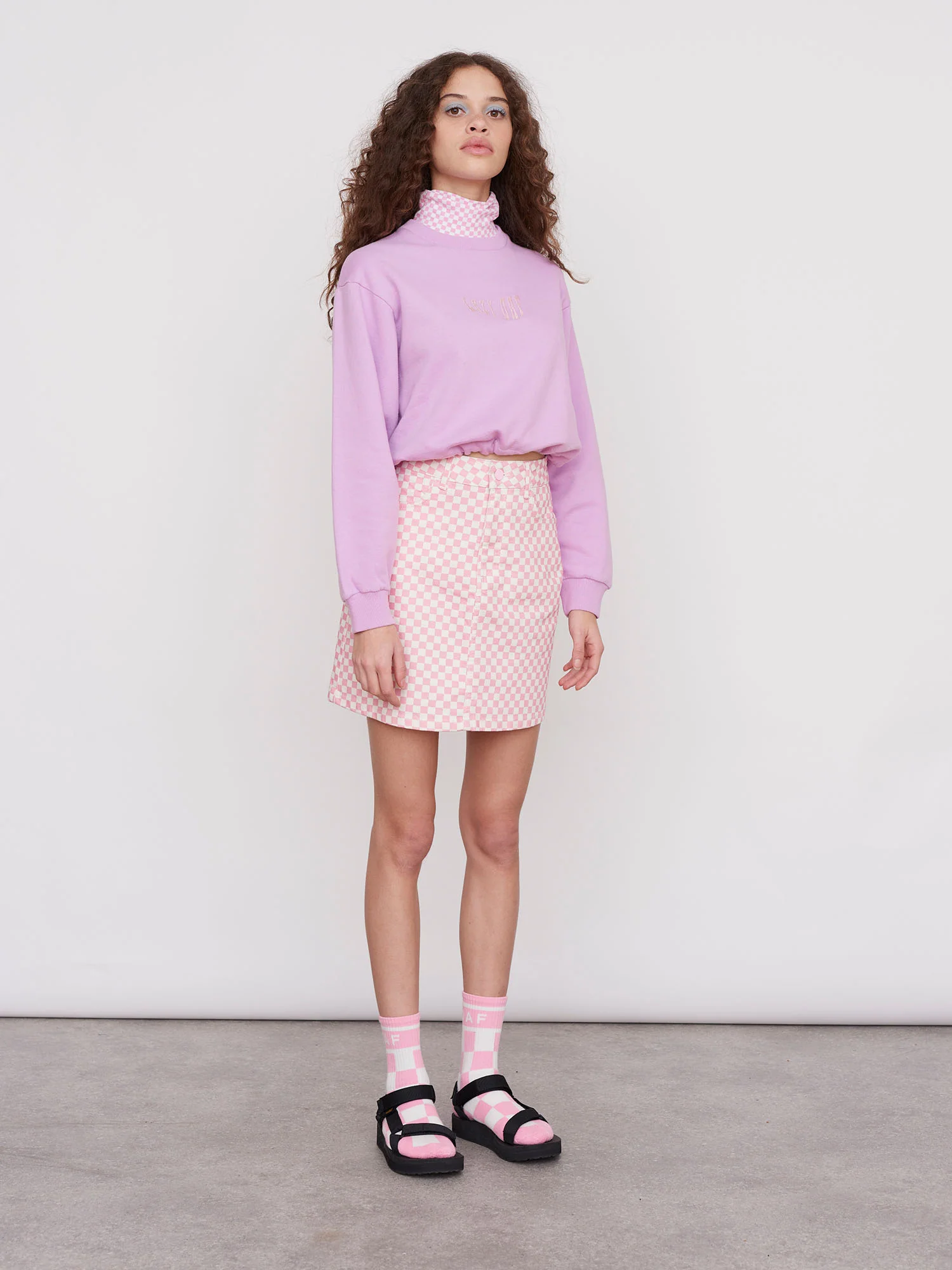 Lazy Oaf Checkers Mini Skirt