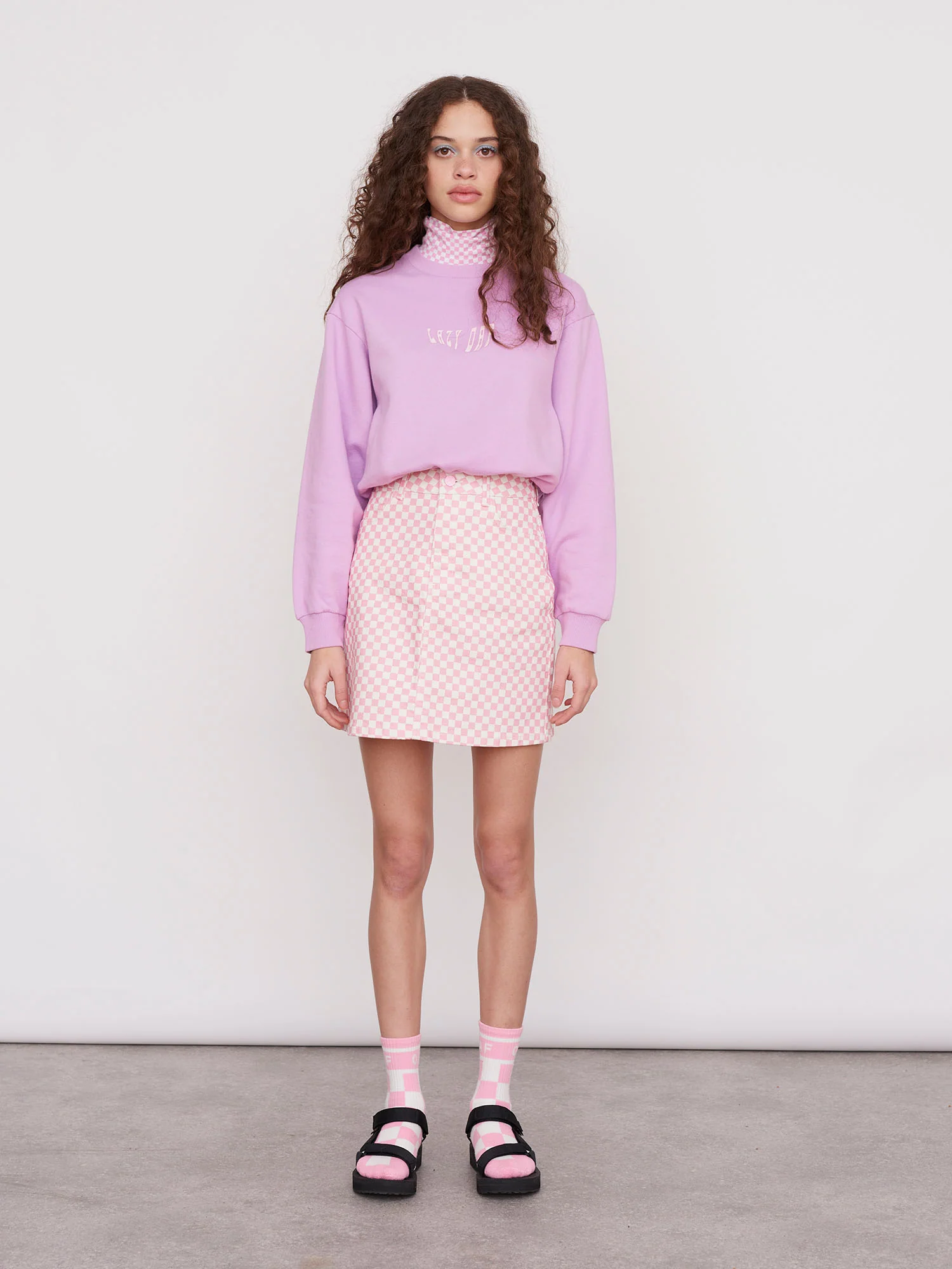 Lazy Oaf Checkers Mini Skirt - Image 3