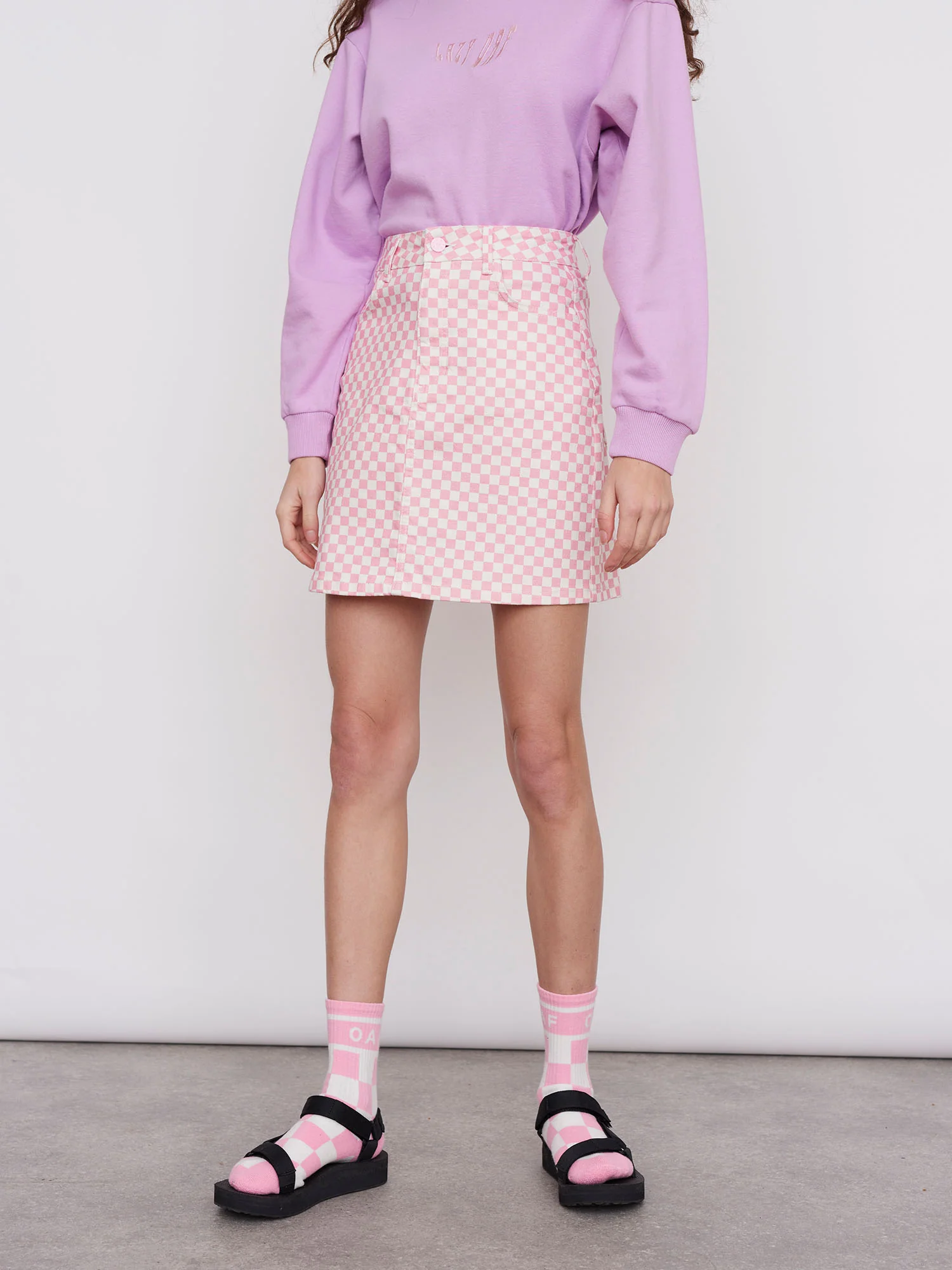 Lazy Oaf Checkers Mini Skirt - Image 4