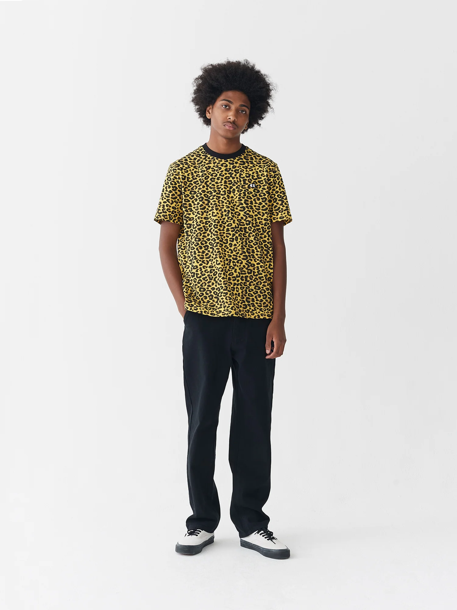 Lazy Oaf Cyber Yellow Leopard Print T-Shirt - Image 2