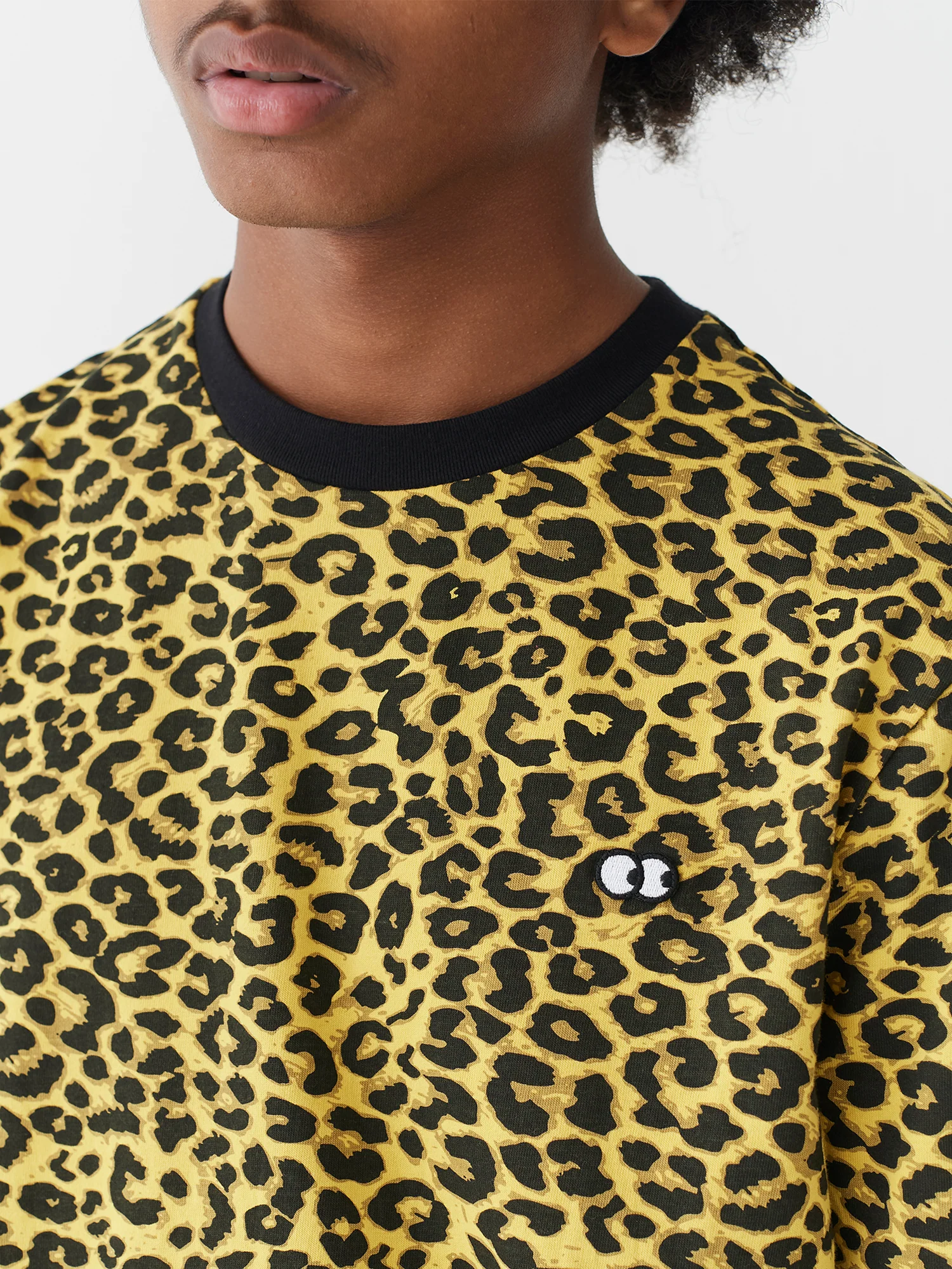 Lazy Oaf Cyber Yellow Leopard Print T-Shirt - Image 5