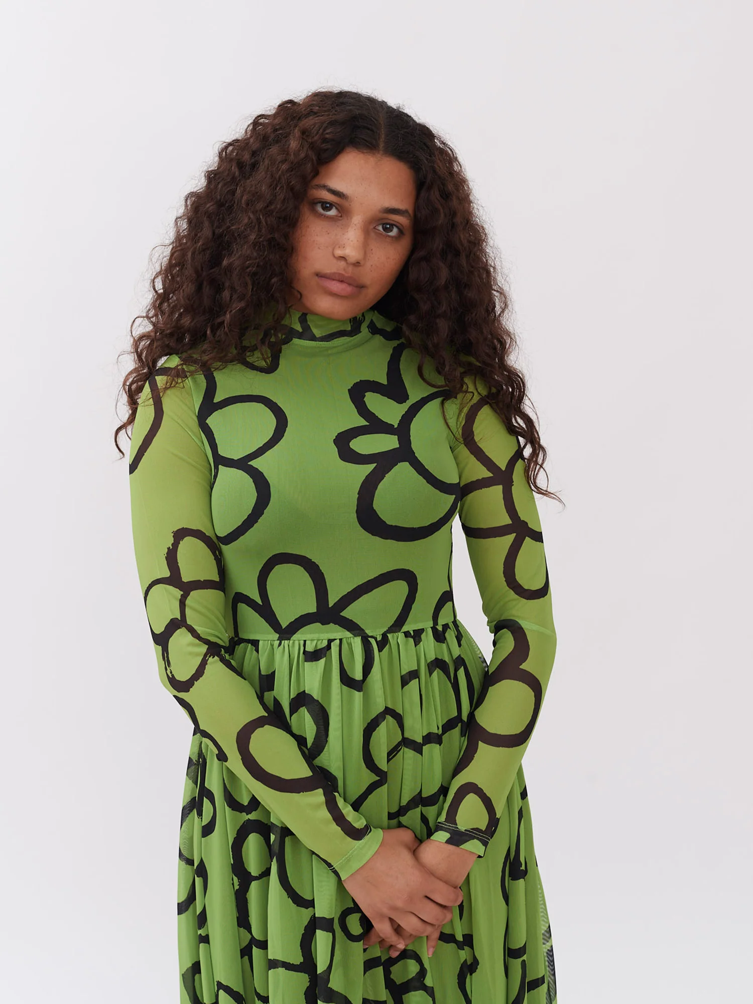 Lazy Oaf Daisy Chain Mesh Dress - Image 3