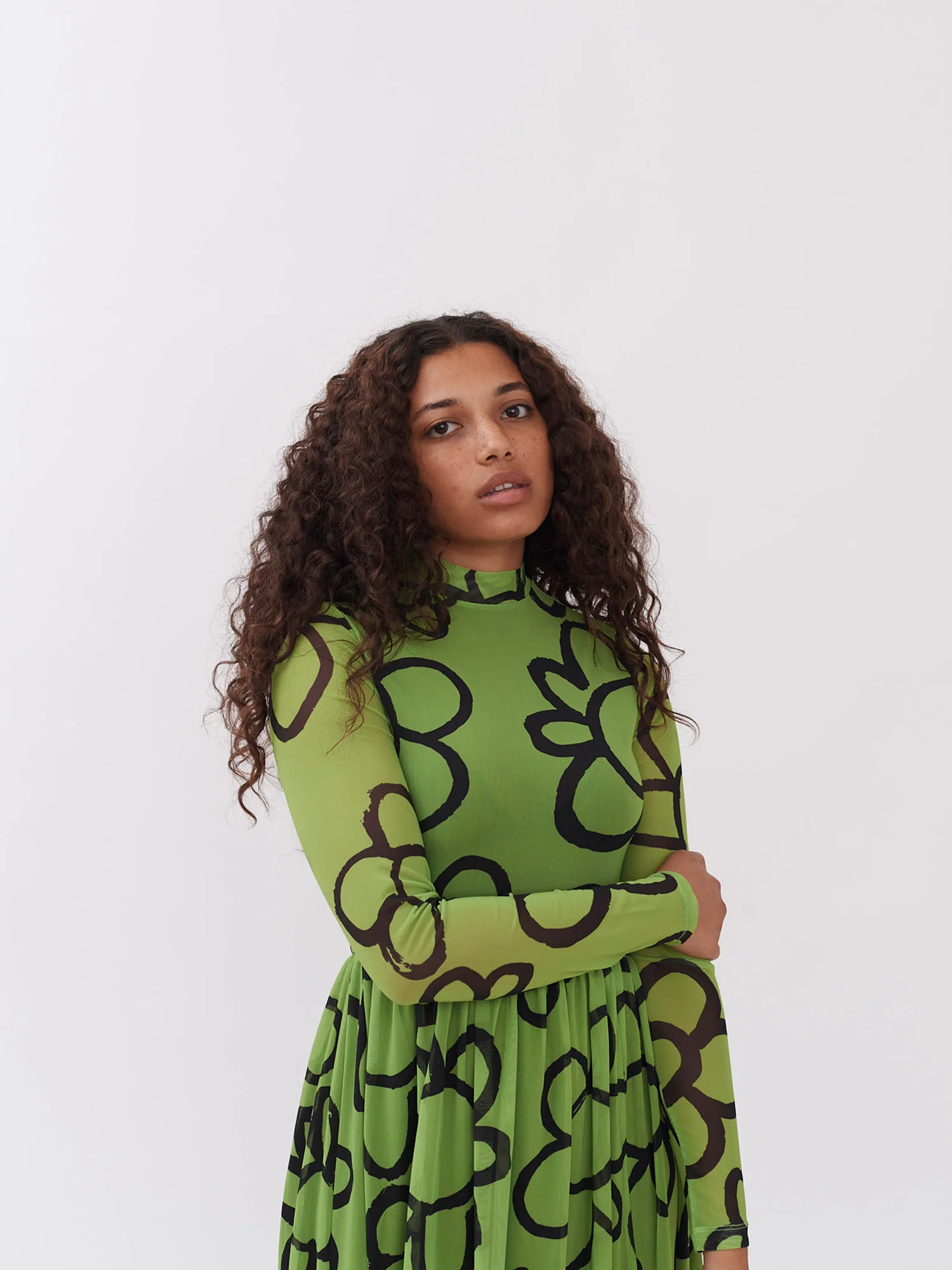 Lazy Oaf Daisy Chain Mesh Dress - Image 4