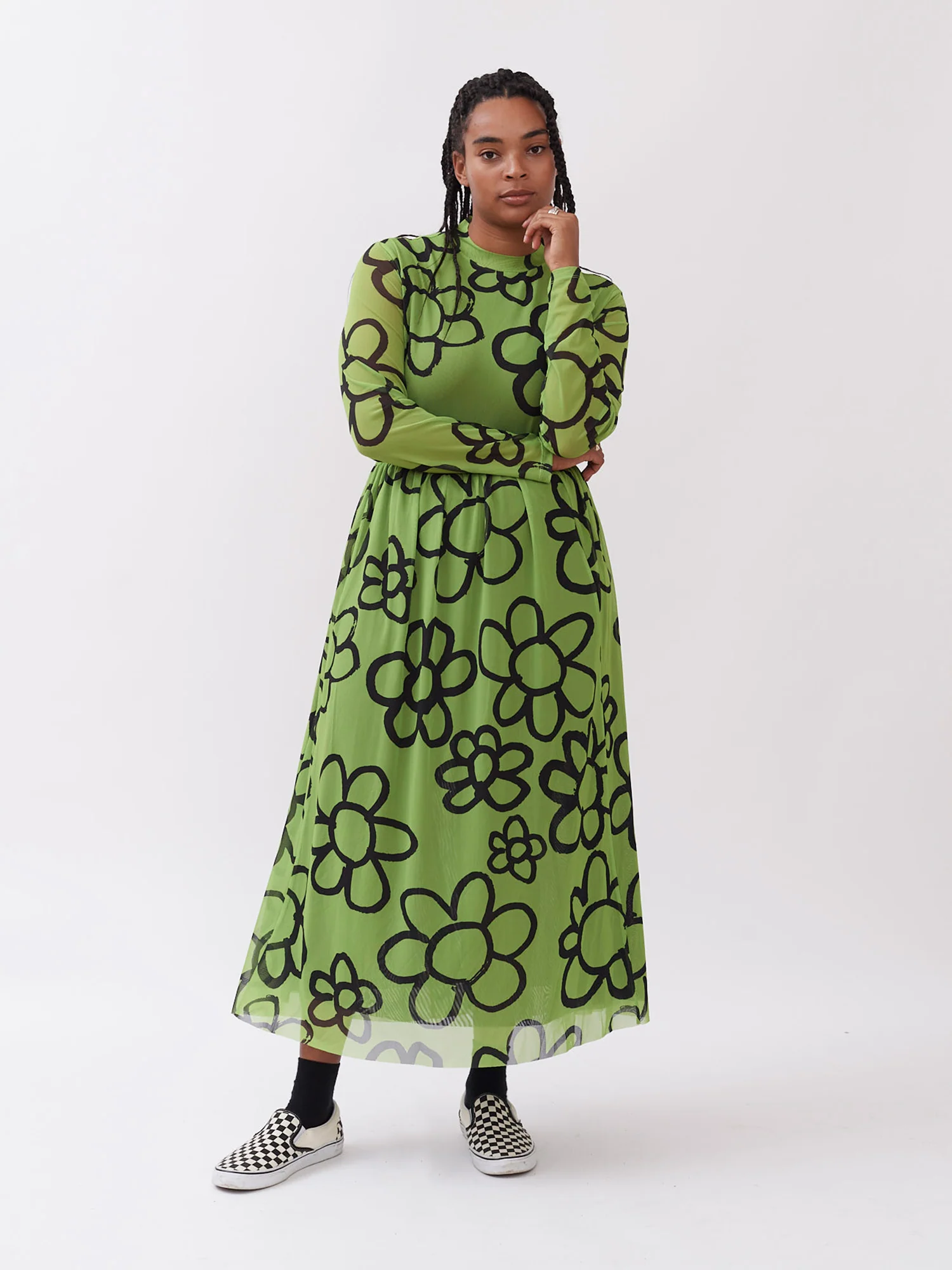 Lazy Oaf Daisy Chain Mesh Dress - Image 9