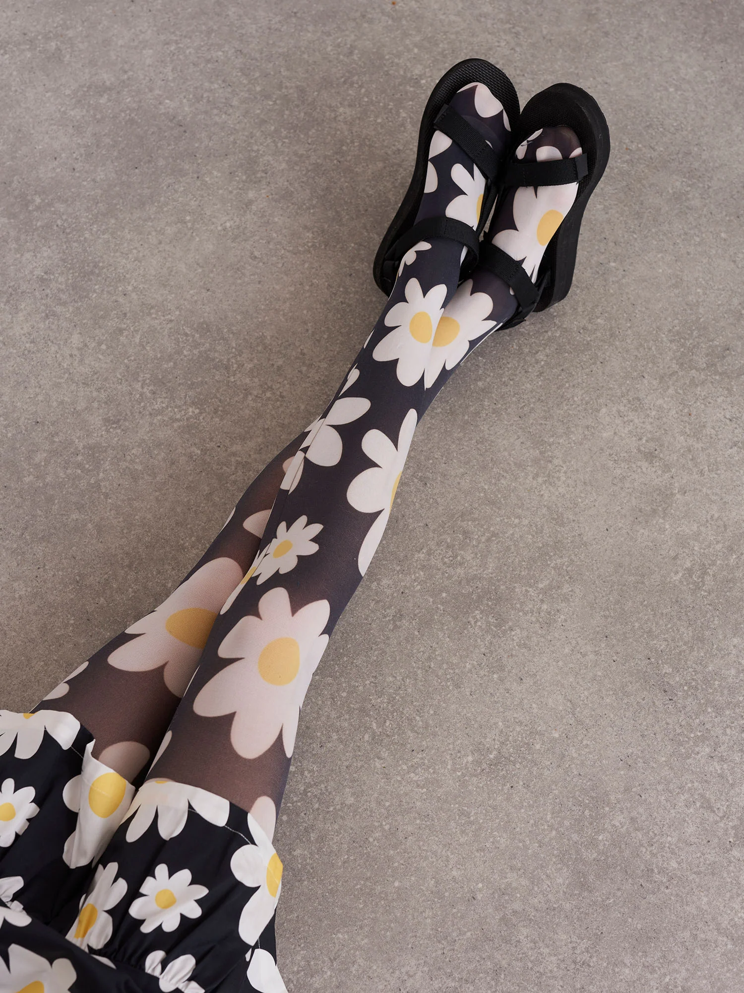 Lazy Oaf Daisy Chain Printed Tights - Image 3