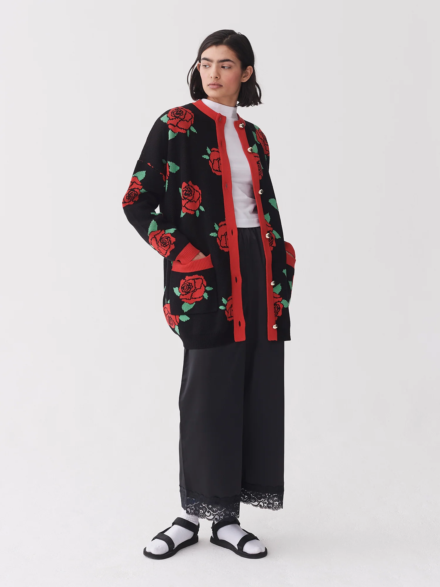 Lazy Oaf Everything Is Rosy Cardigan - Image 2