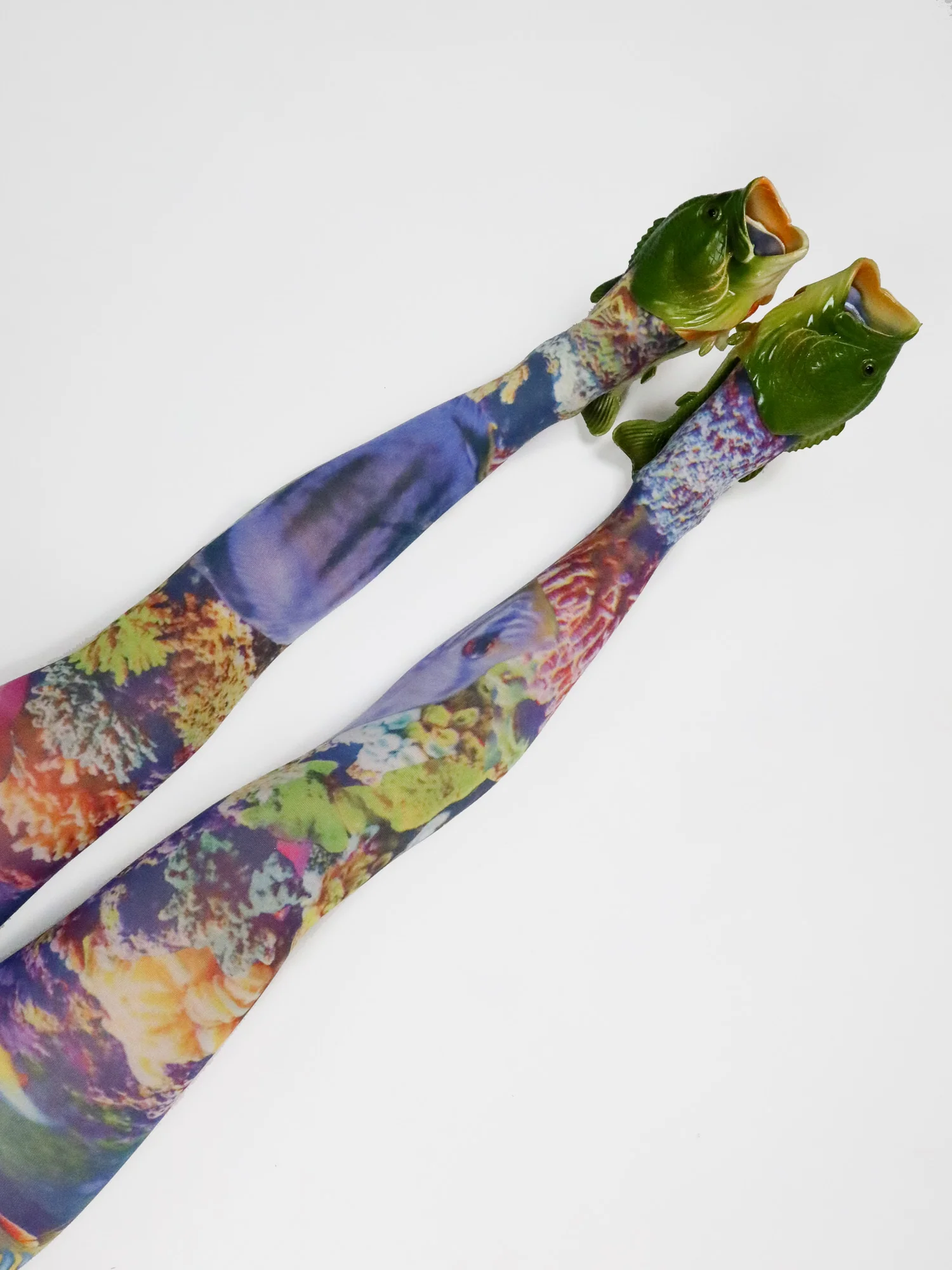 Lazy Oaf Fish Tank Print Tights - Image 2