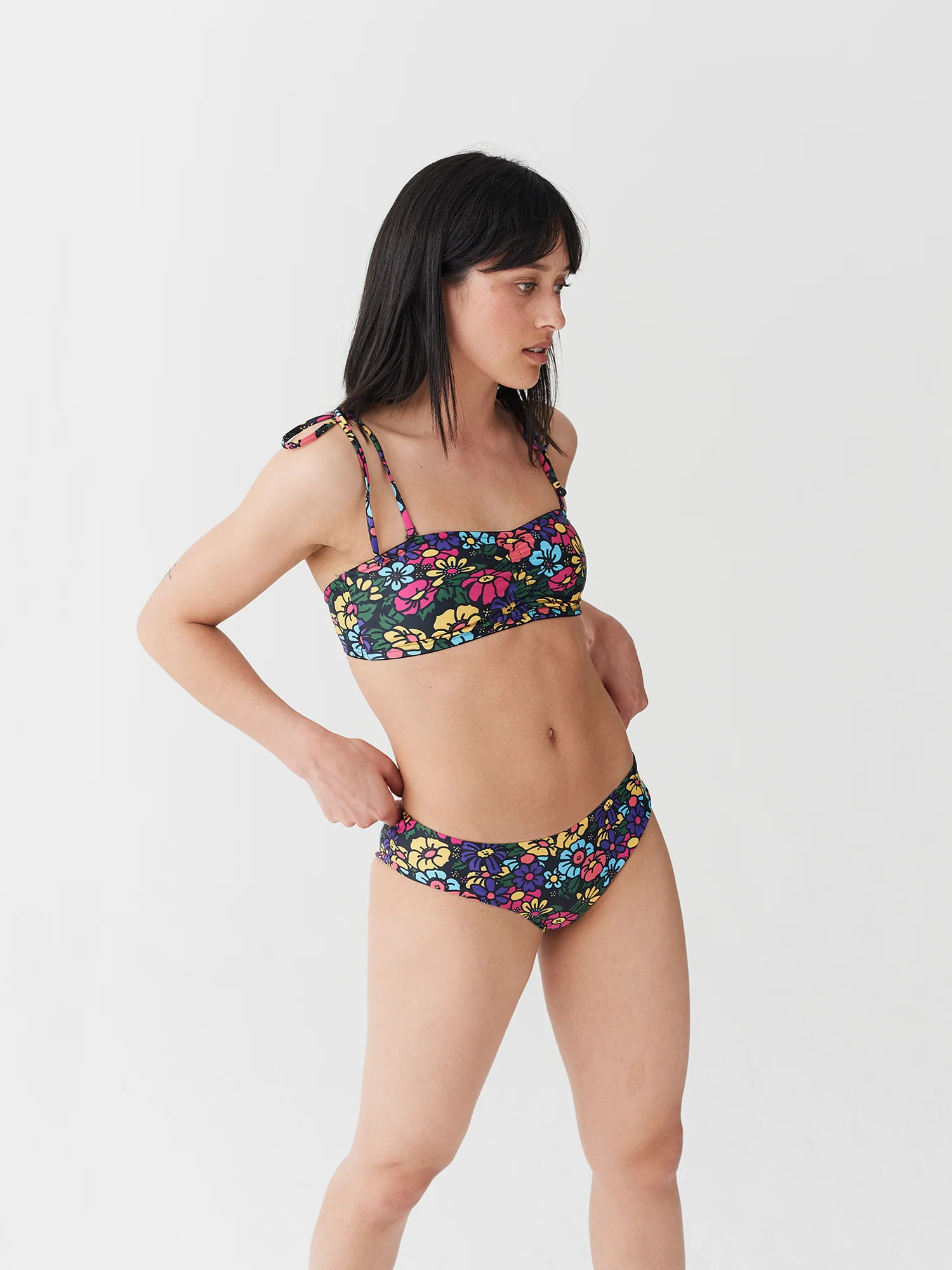 Lazy Oaf Floral Bandeau Bikini Top - Image 5