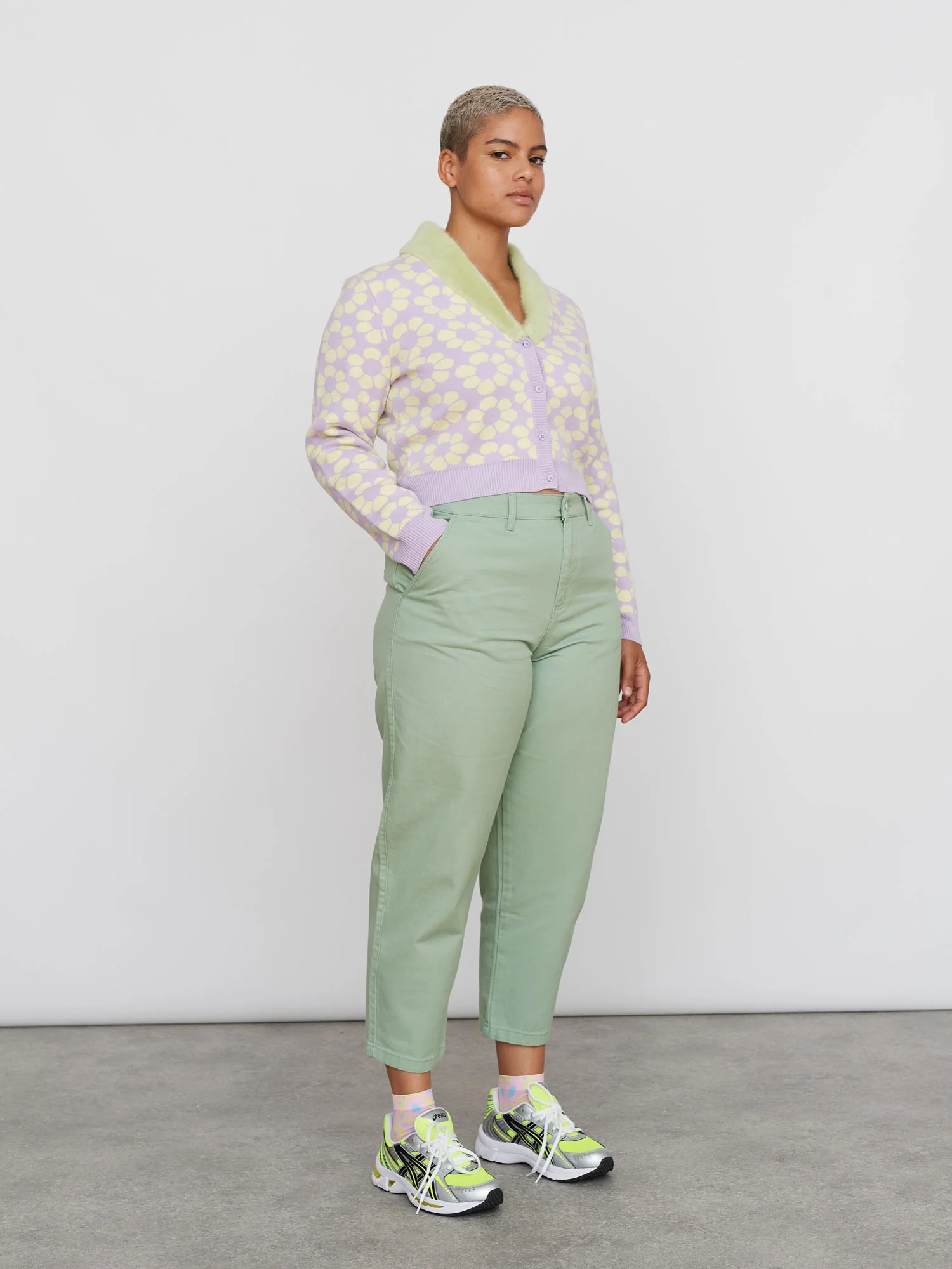 Flower Repeat Furry Cardigan - Image 6