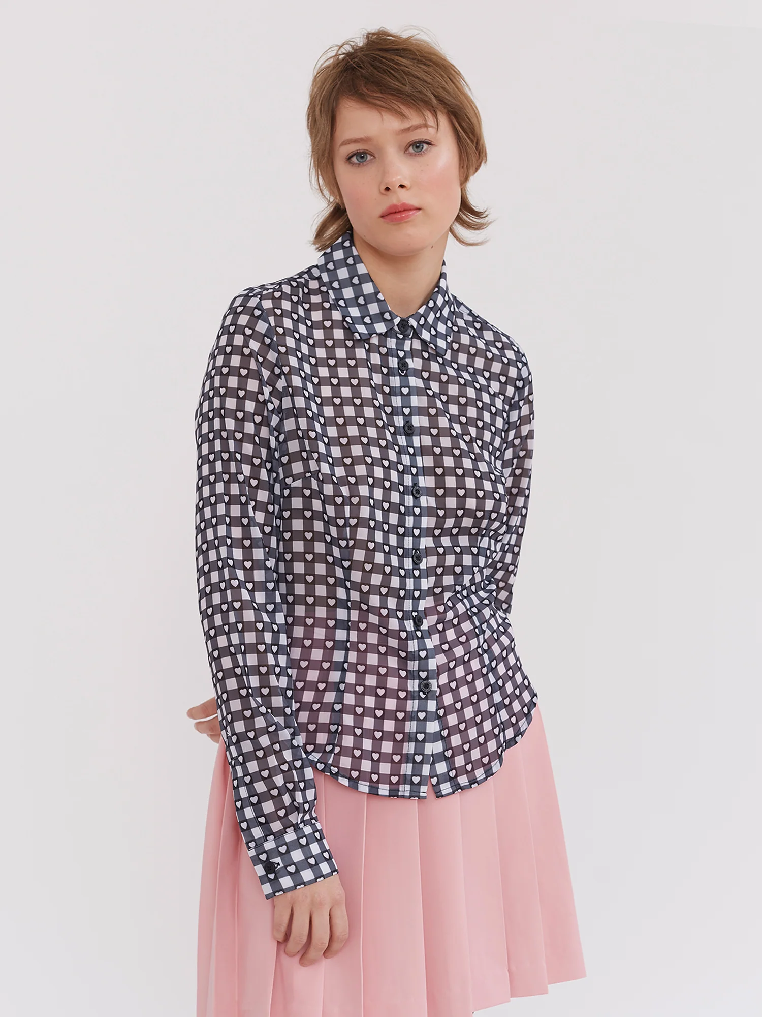 Lazy Oaf Gingham Love Button Up Shirt - Image 3