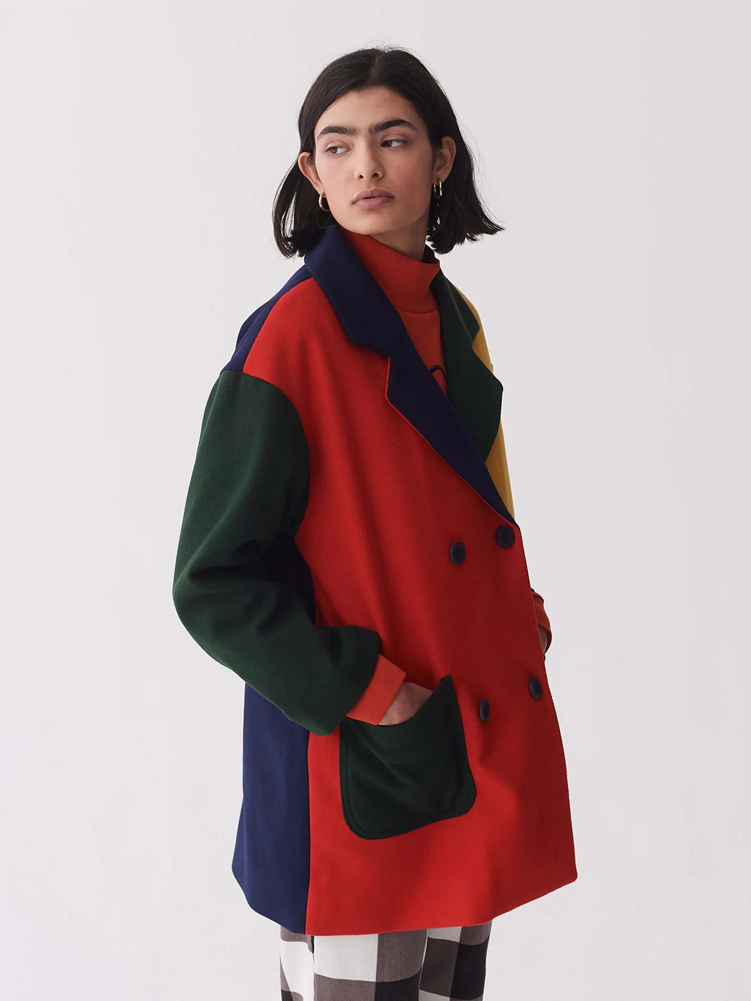 Lazy Oaf Grow Your Own Colour Block Coat - Image 3
