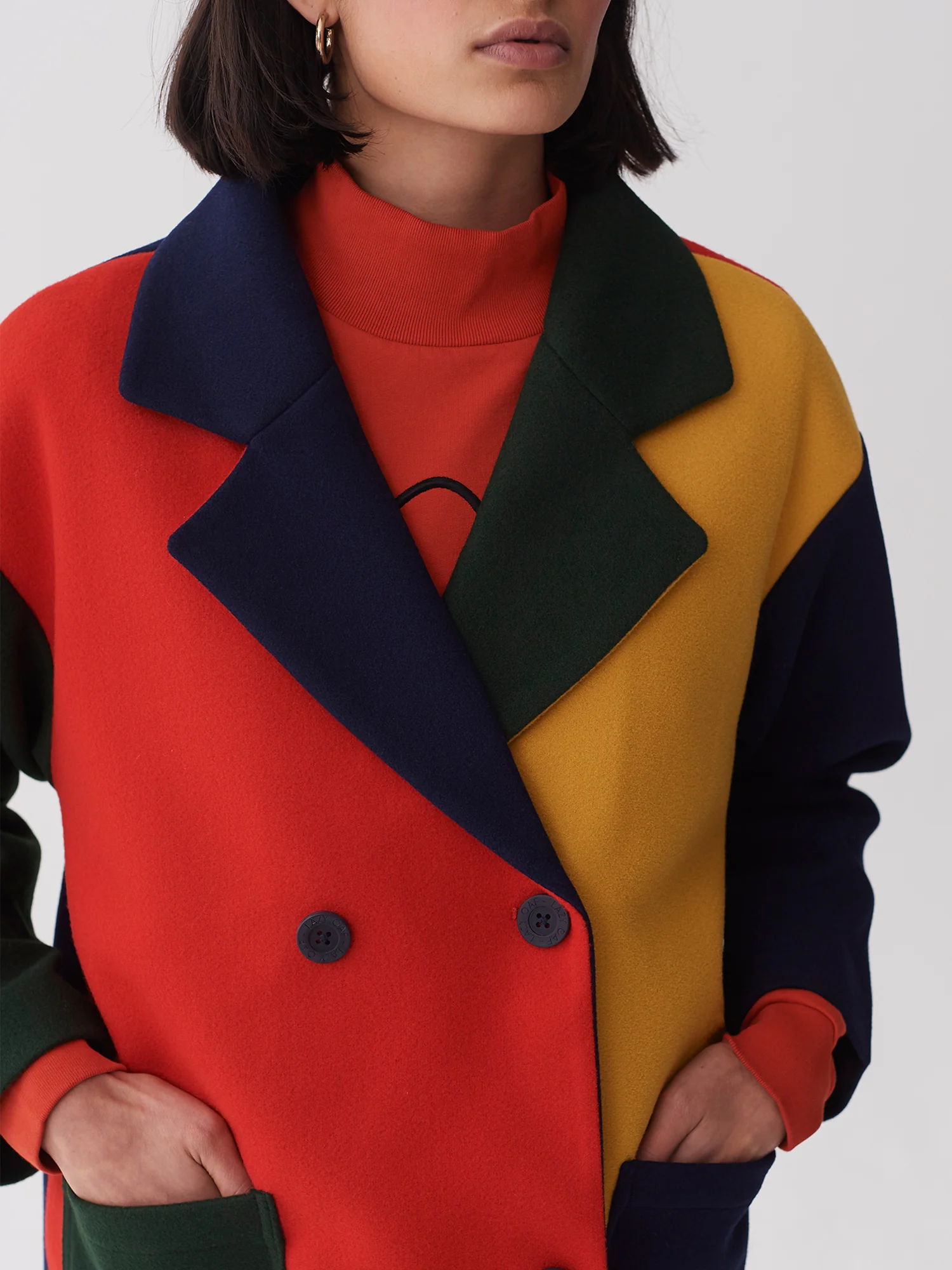 Lazy Oaf Grow Your Own Colour Block Coat - Image 4