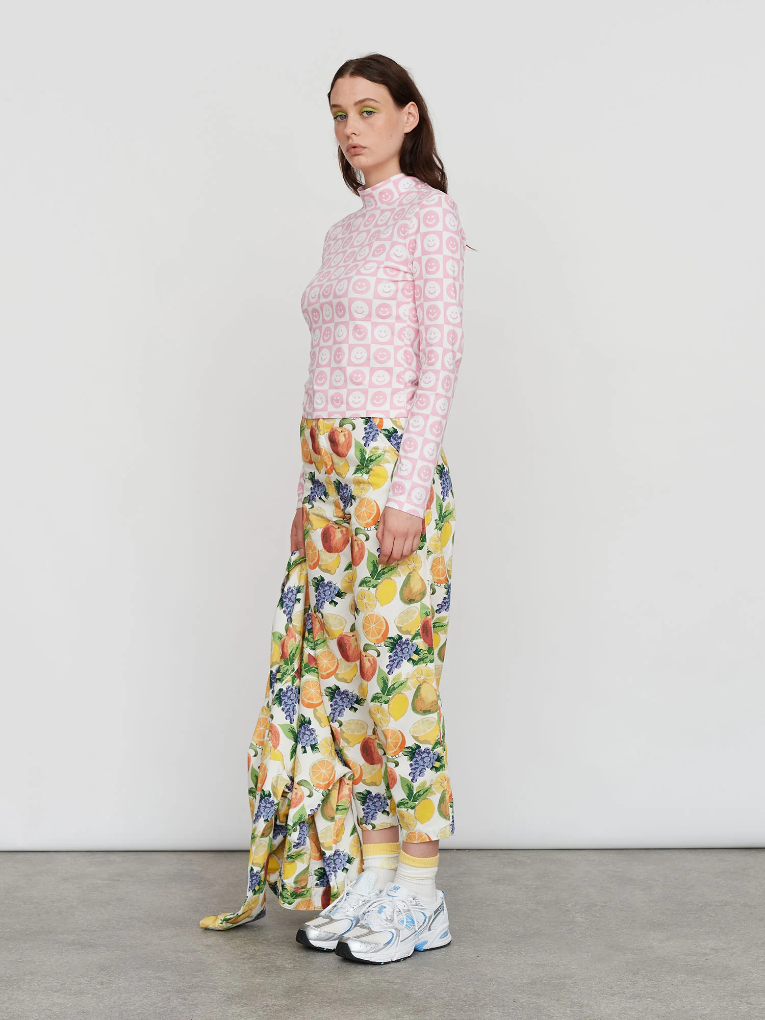 Lazy Oaf Happy Check Fitted top - Image 4