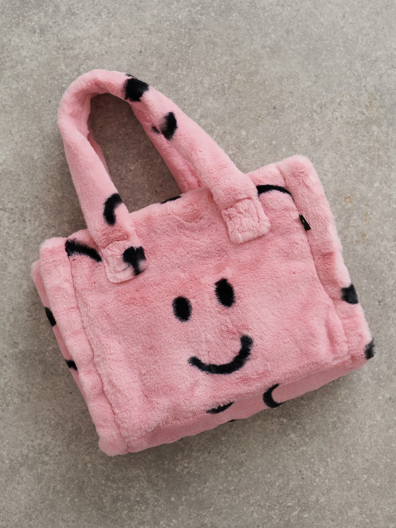 Happy Sad Faux Furry Bag - Image 3