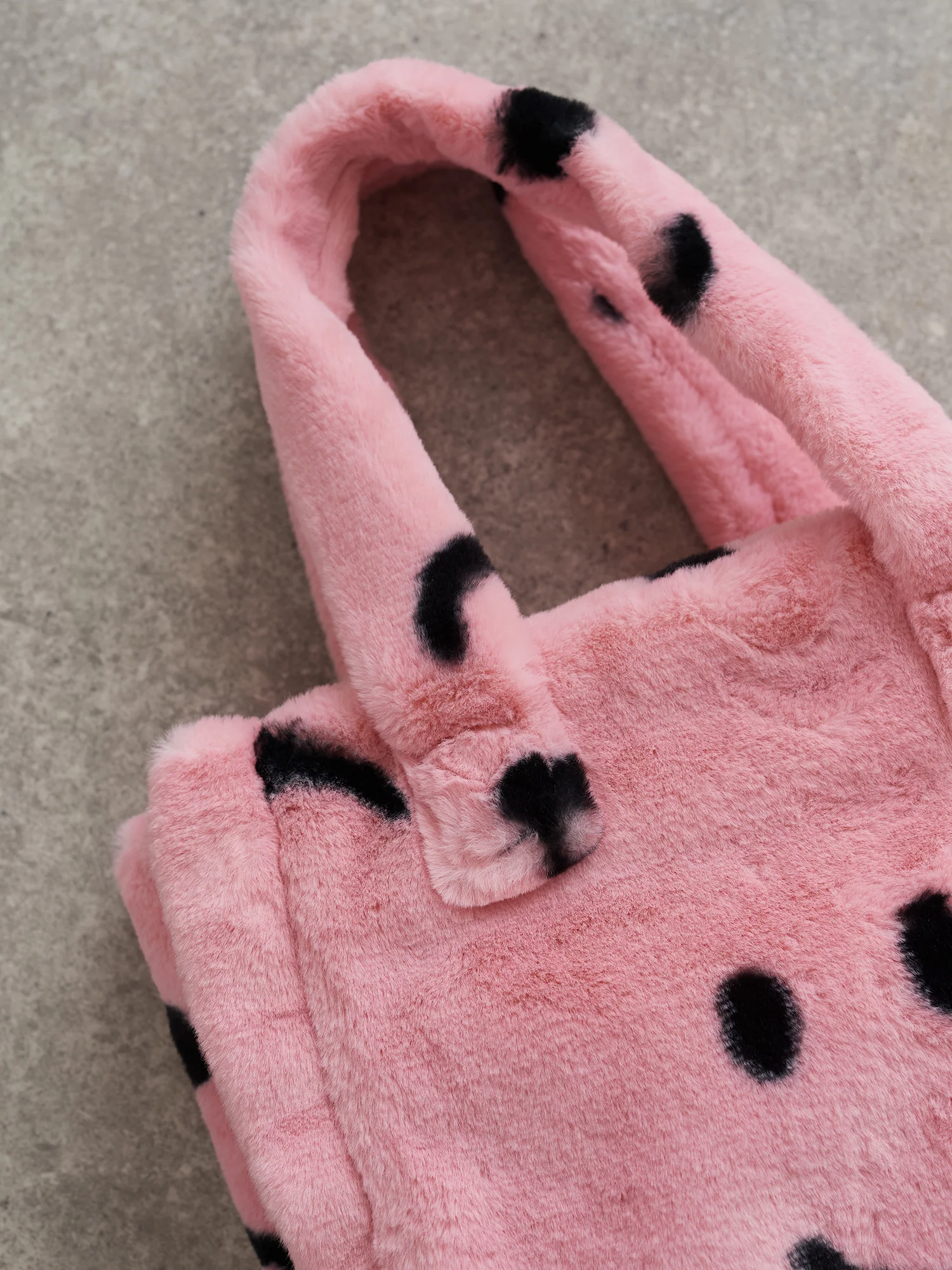 Happy Sad Faux Furry Bag - Image 4