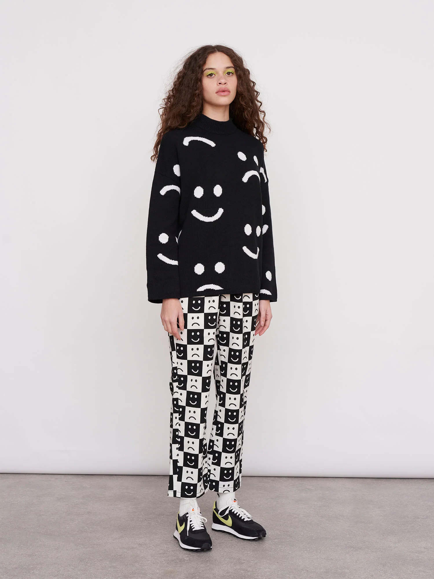 Lazy Oaf Happy Sad Knit Jumper - Image 2