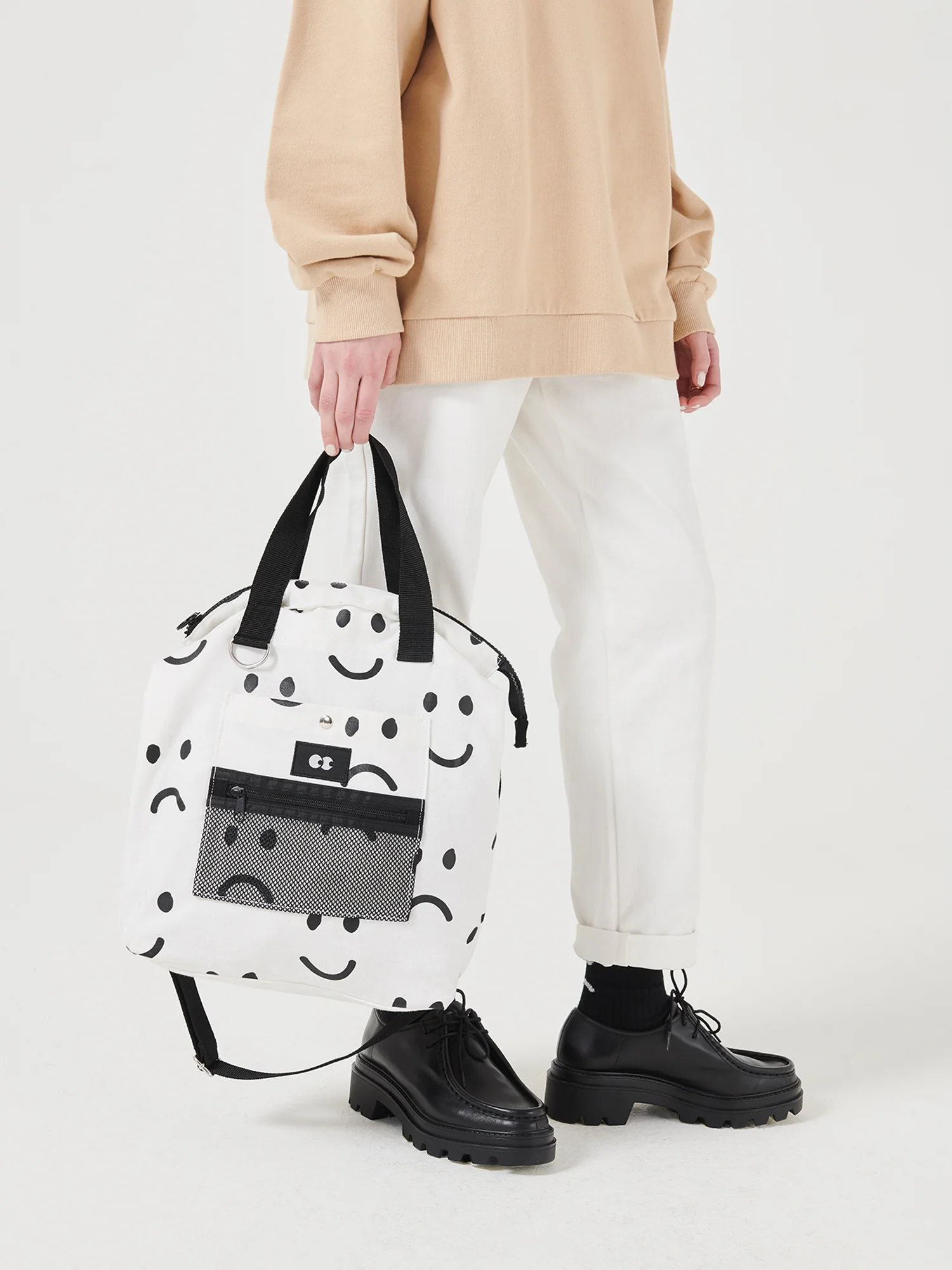 Lazy Oaf Happy Sad Tote Bag - Image 2