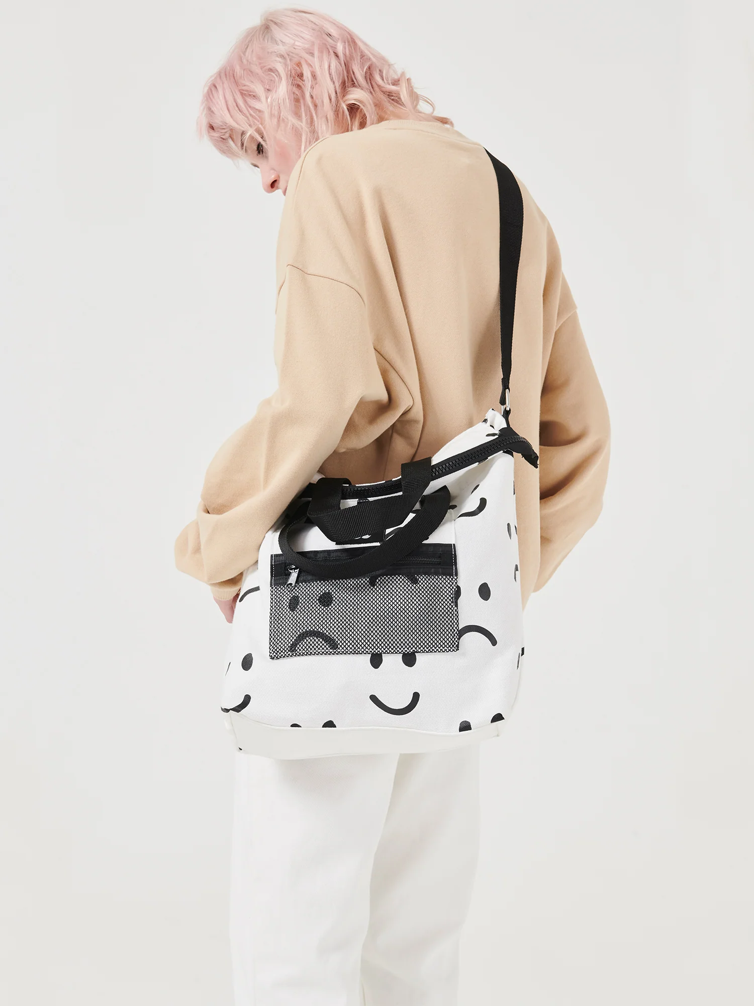 Lazy Oaf Happy Sad Tote Bag - Image 4