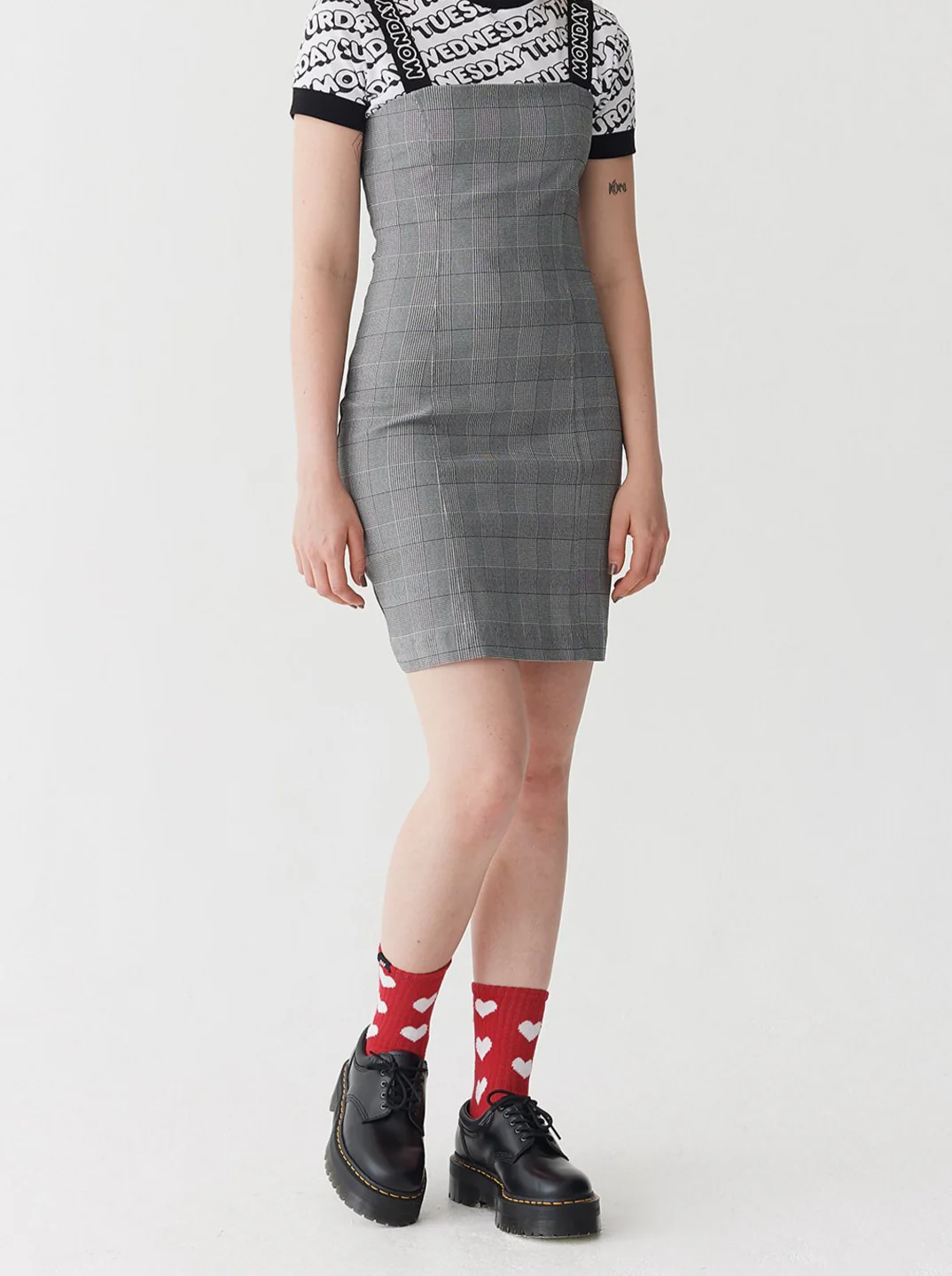Lazy Oaf Here All Week Check Dress - Image 3