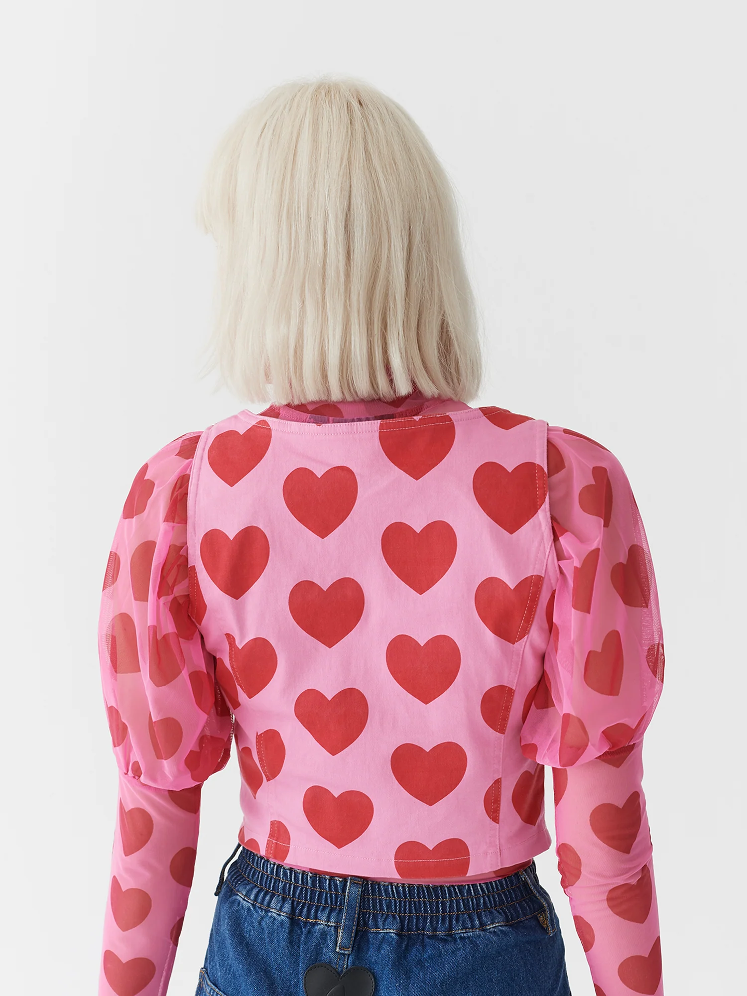 Lazy Oaf I Heart Me Zip Up Corset Top - Image 5