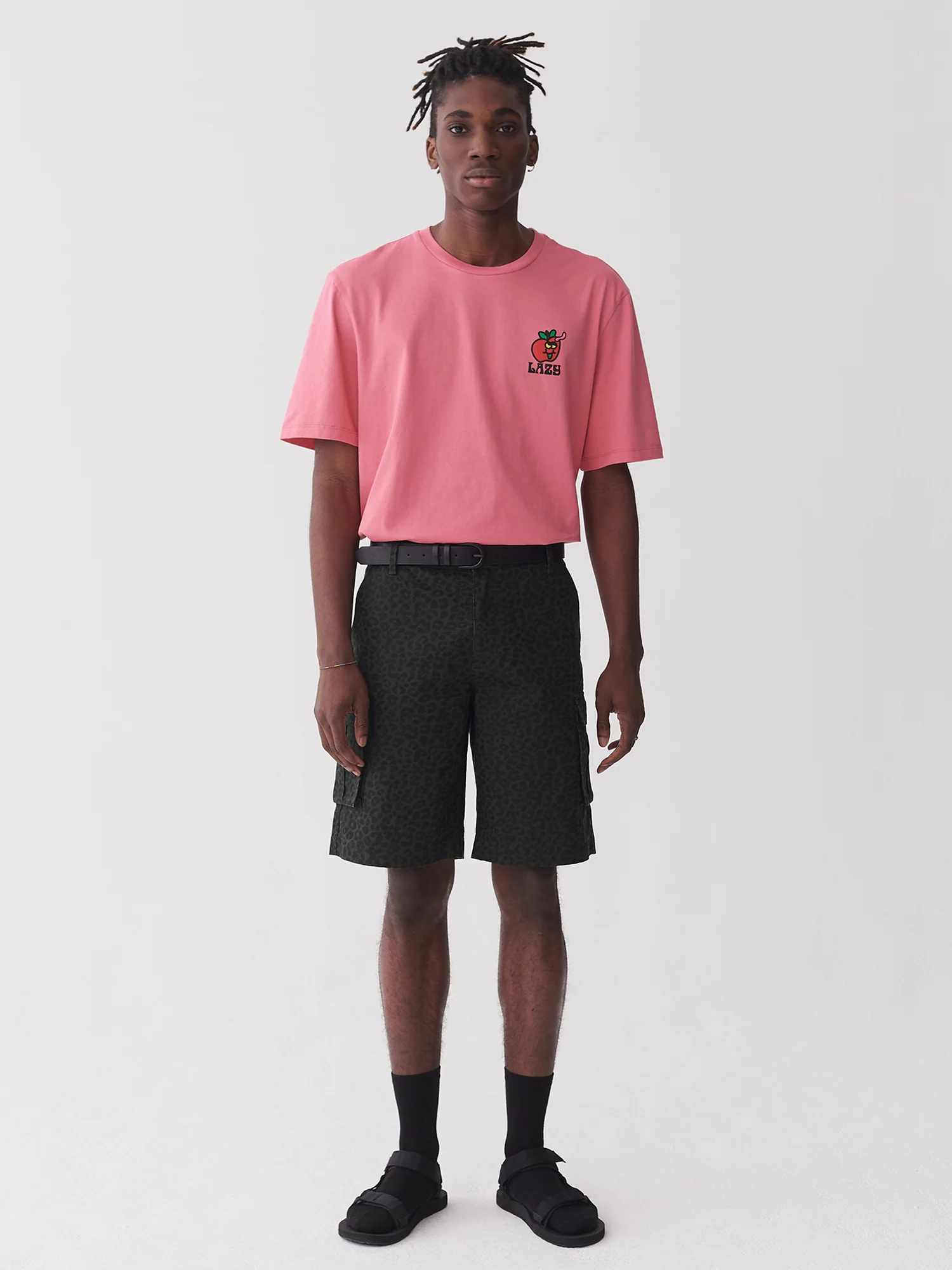 Lazy Oaf Khaki Leopard Shorts - Image 2
